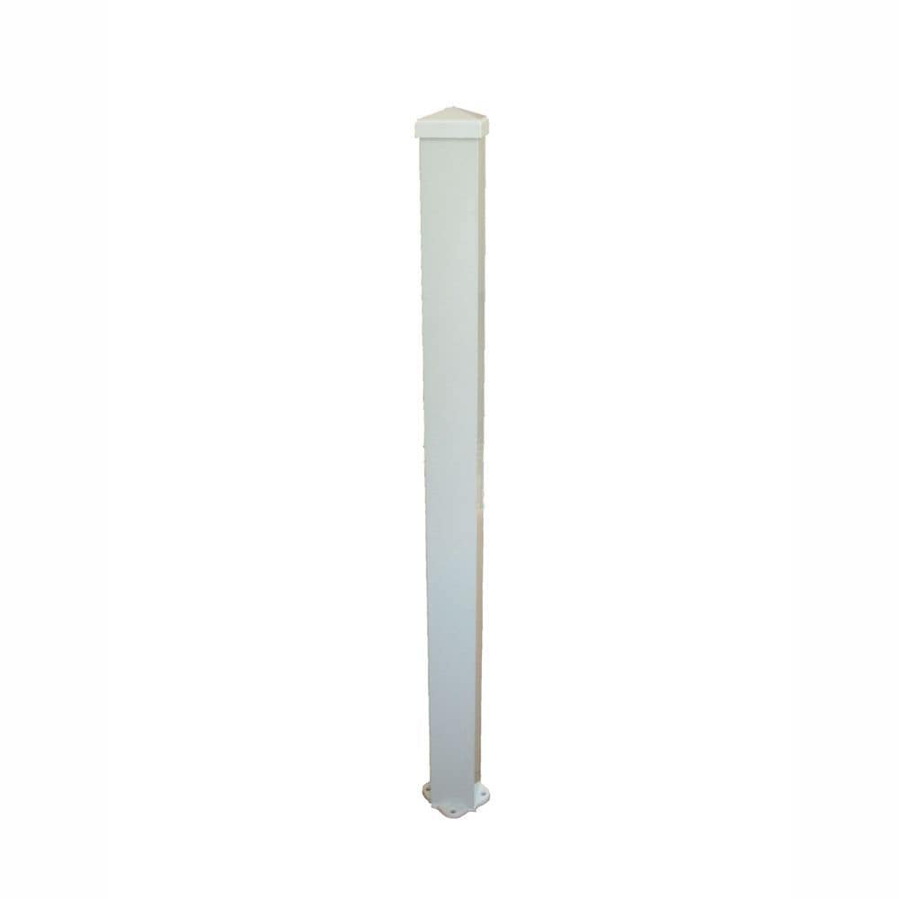Wolf Handrail 3-ft H x 3-in W White Aluminum Security Fence Post