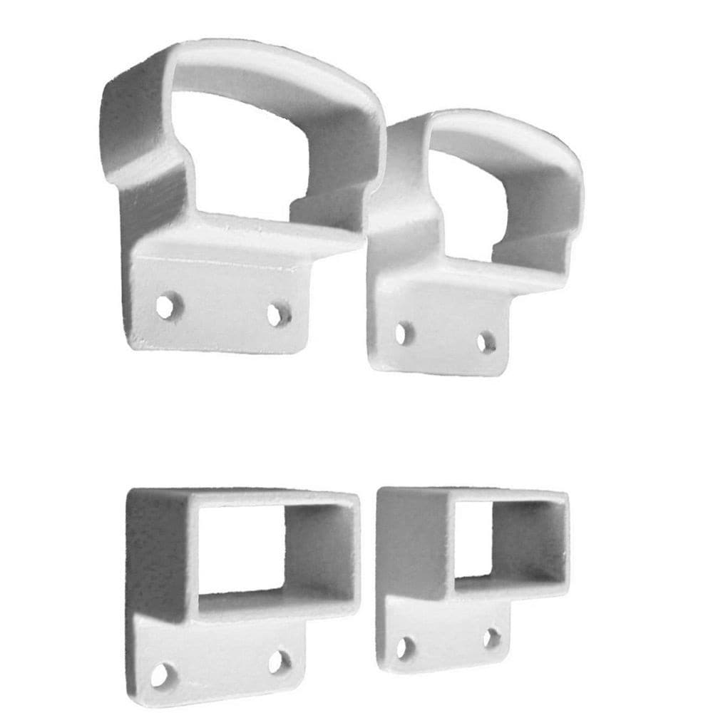 Wolf Handrail 2-in White Cast Aluminum Bracket For Metal Fence
