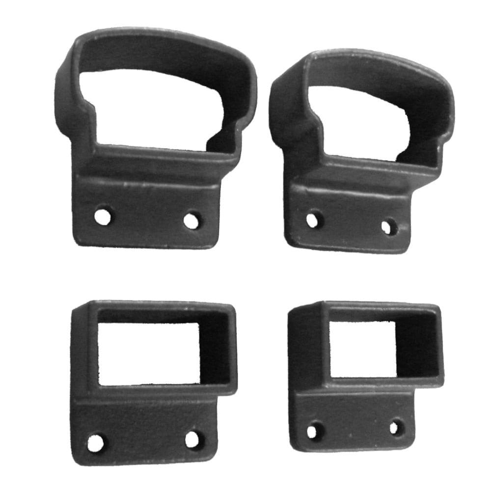 Wolf Handrail 2-in Deep Bronze Cast Aluminum Bracket For Metal Fence