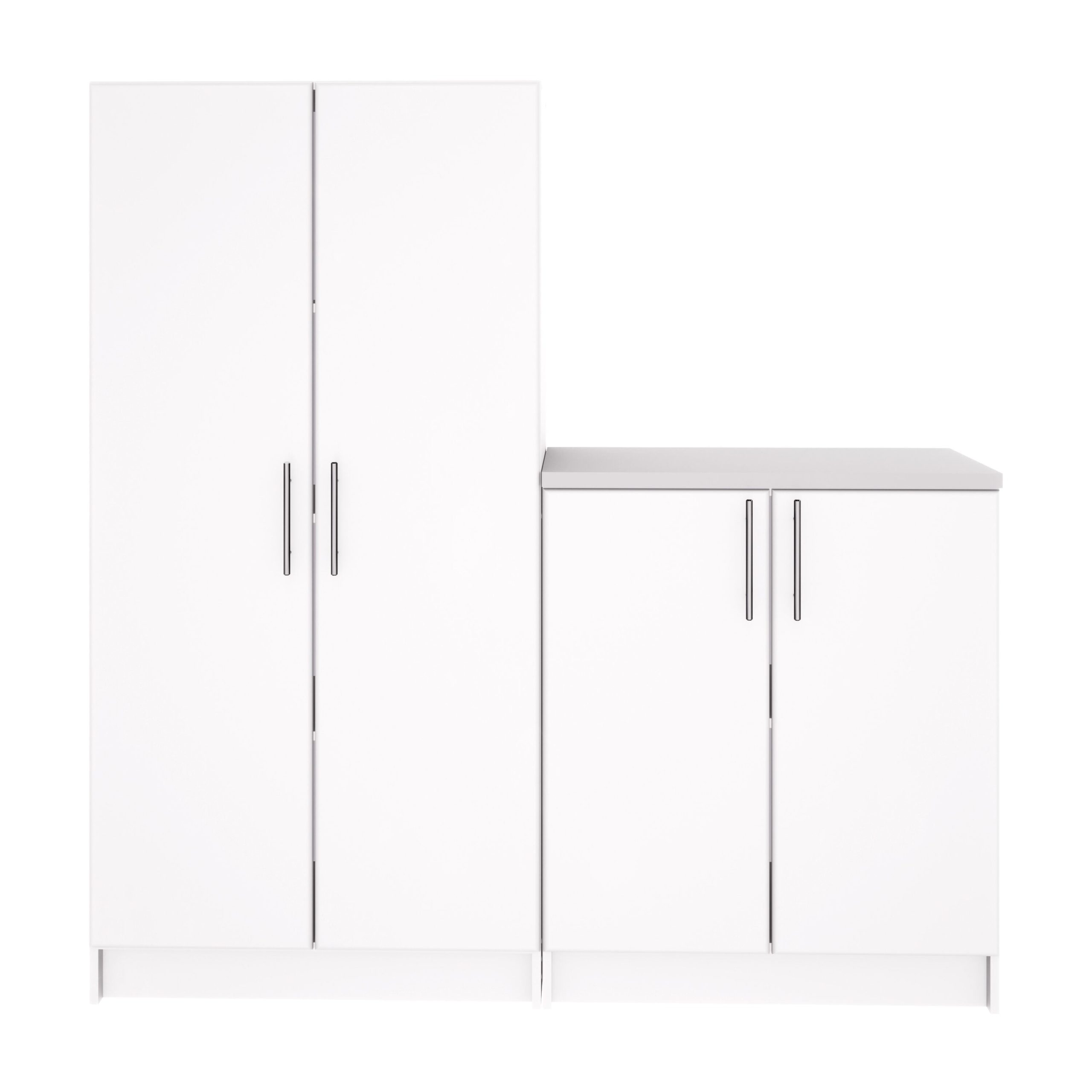 Prepac Elite 64-in W x 65-in H Wood Composite White Freestanding Utility Storage Cabinet