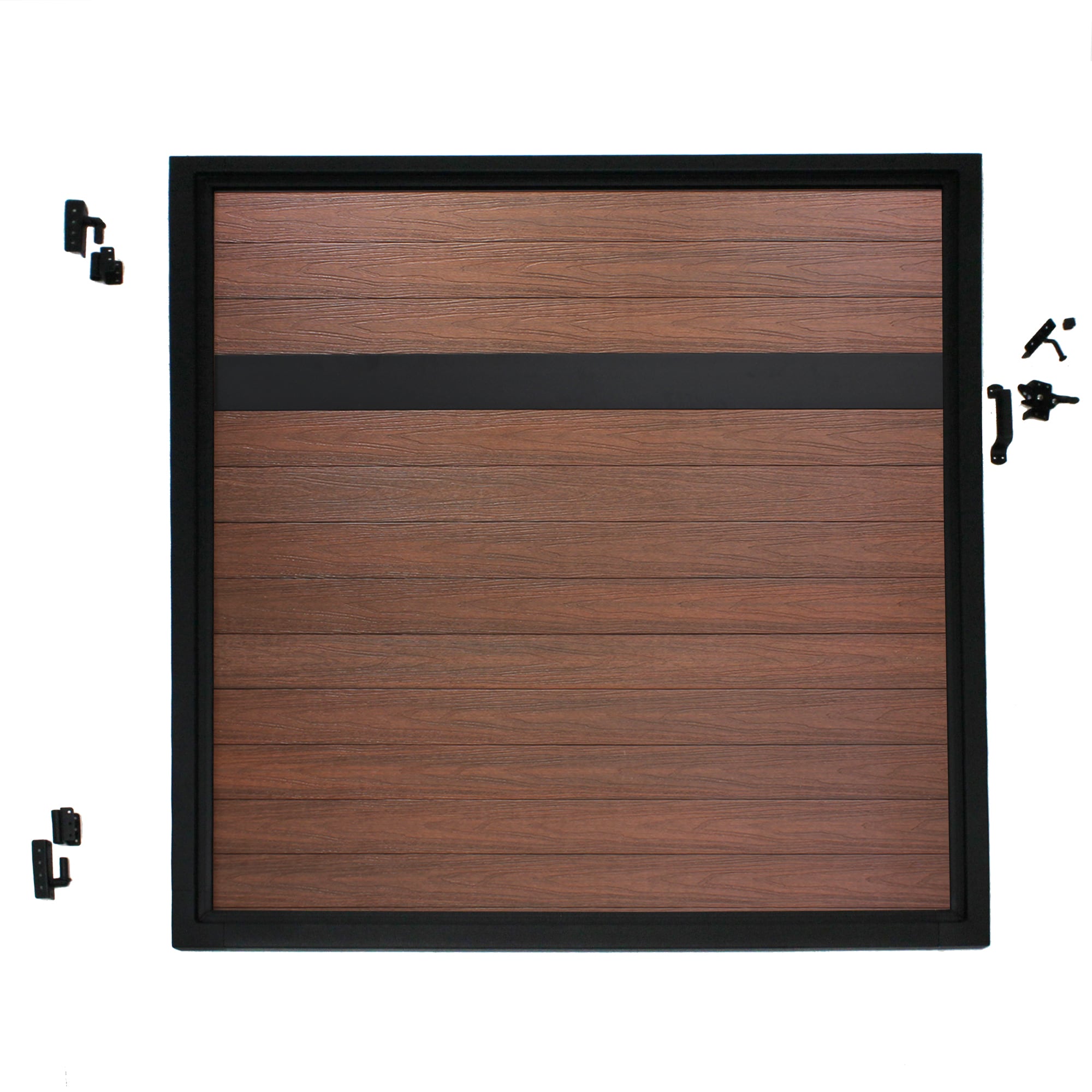 Infinity Euro 6-ft H x 4-ft W Black Rose Composite Fence Gate