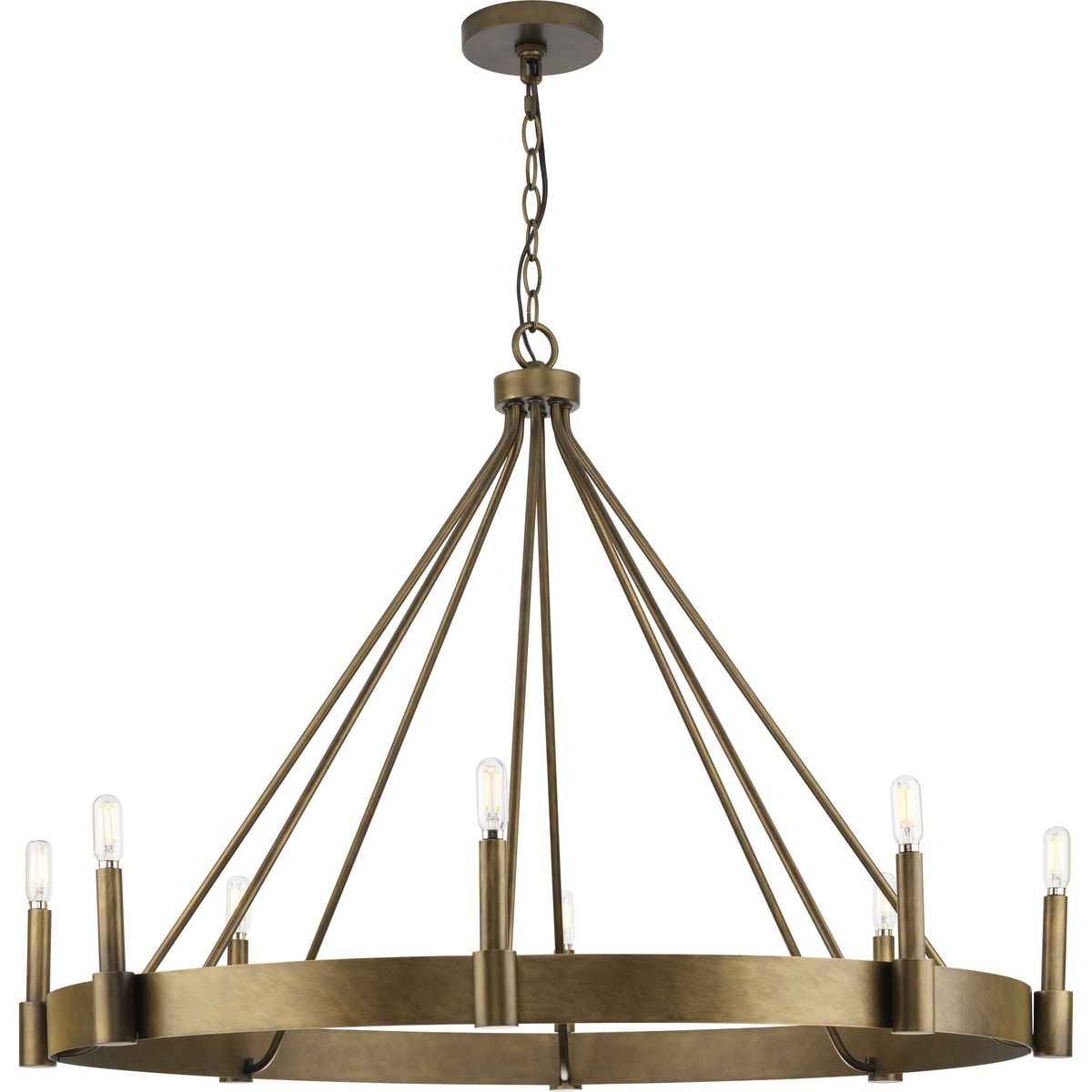 Progress Lighting Breckenridge 8-Light Bronze Farmhouse Chandelier