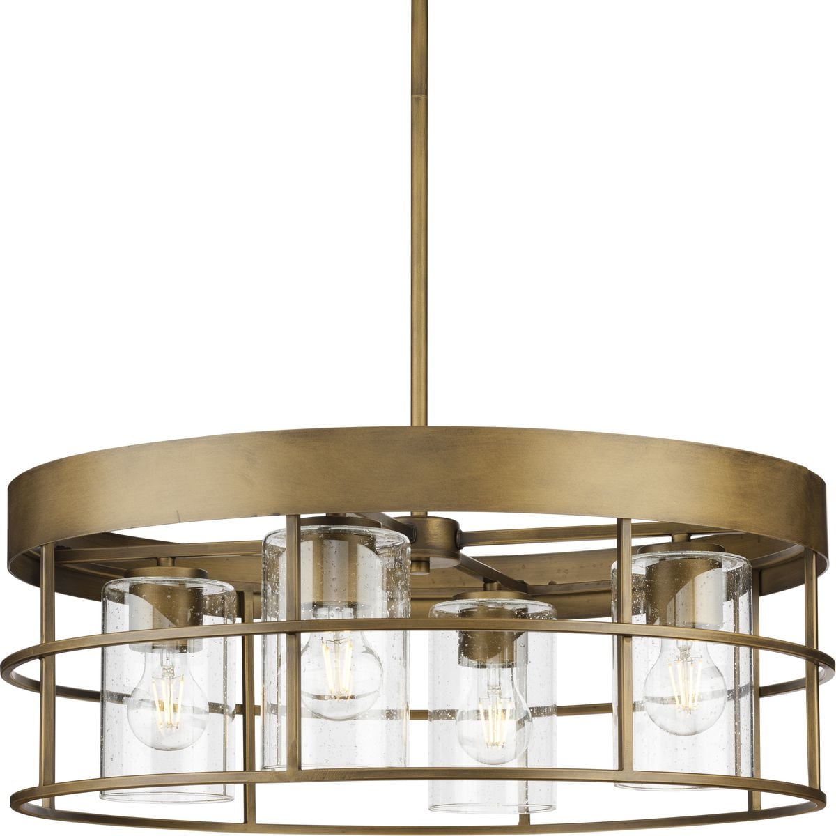 Progress Lighting Burgess 4-Light Bronze Craftsman Chandelier