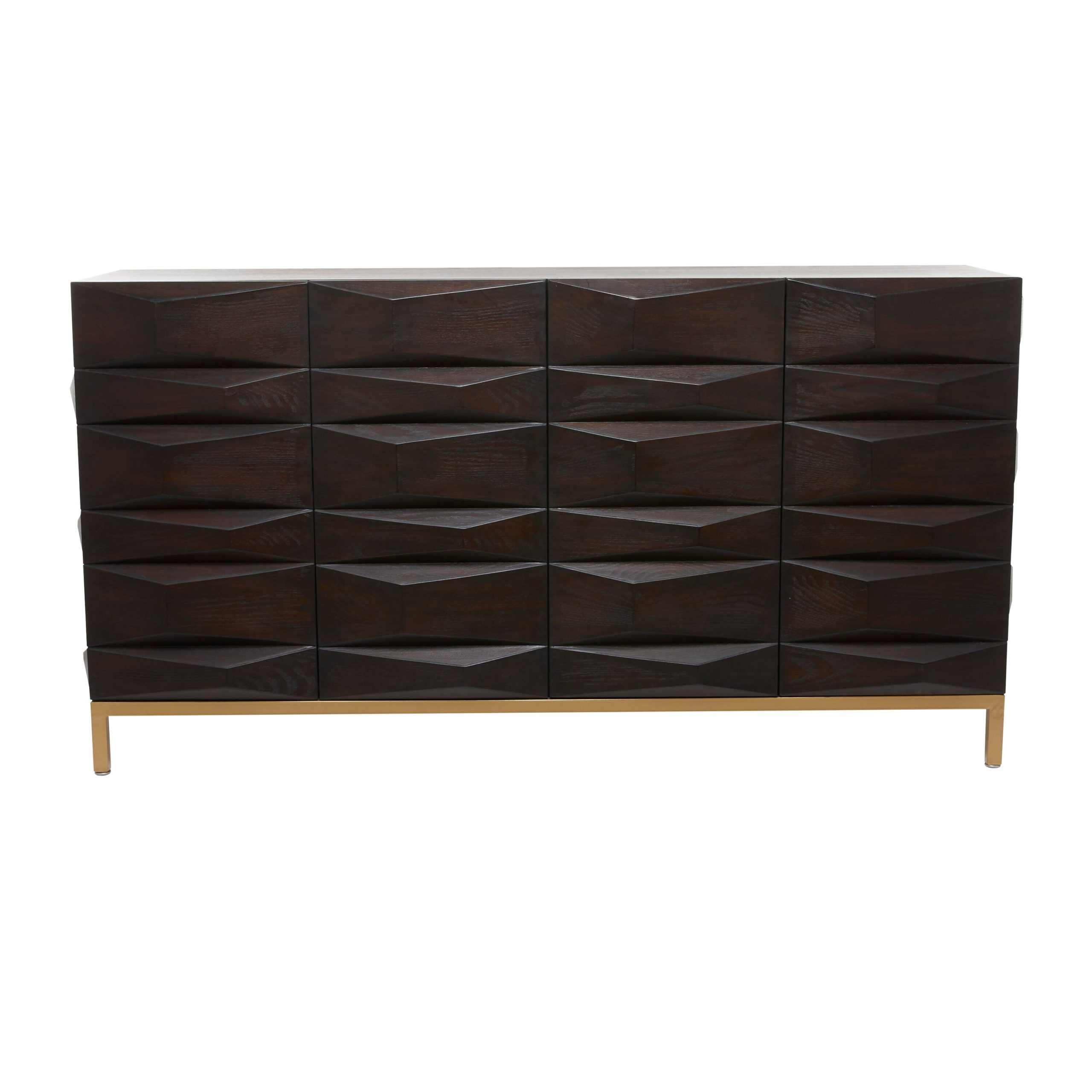Grayson Lane Brown 1 Shelf and 4 Doors Accent Chest