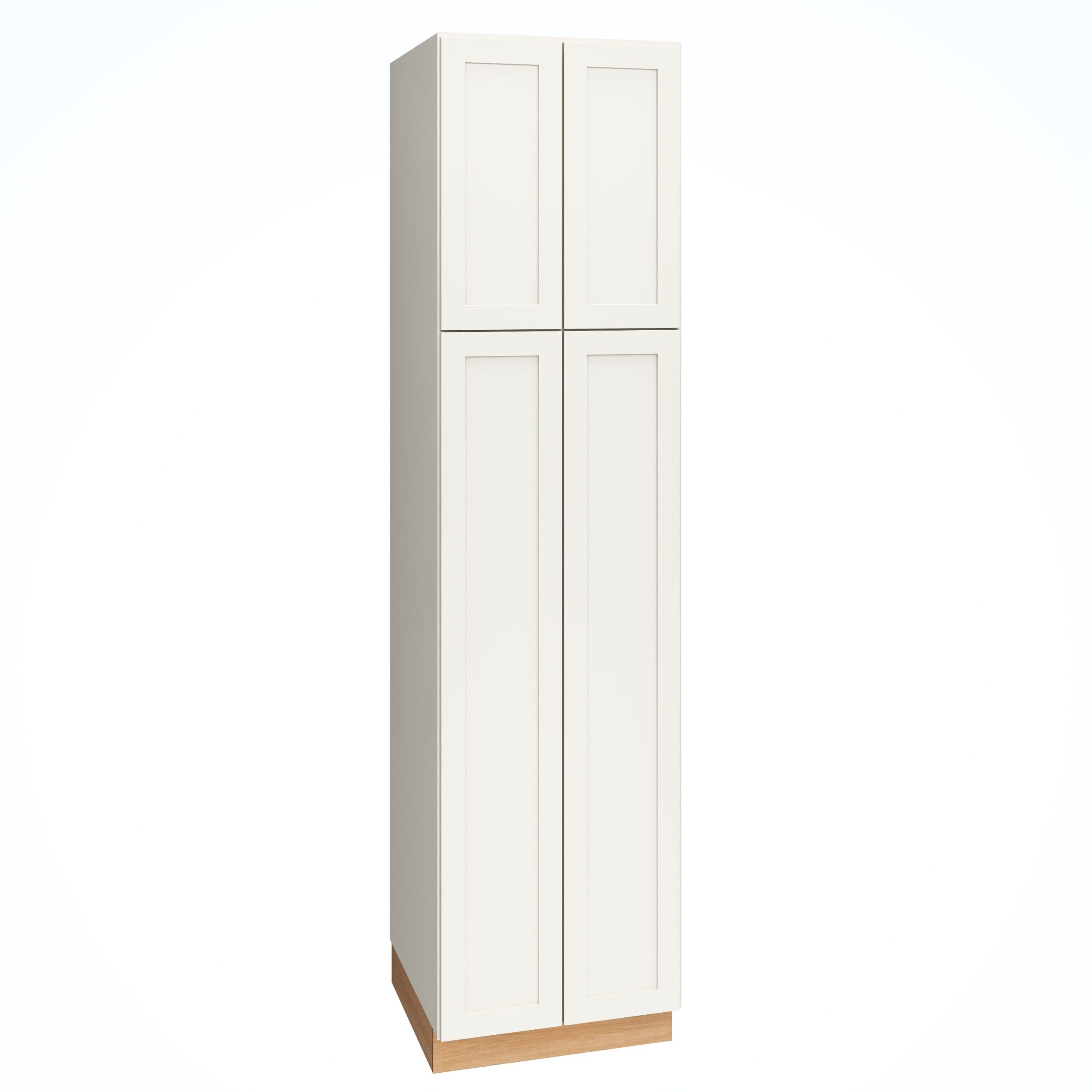 Diamond Express Jamestown 24-in W x 93-in H x 24-in D White Pantry Fully Assembled Plywood Cabinet (Recessed Panel Shaker Door Style)