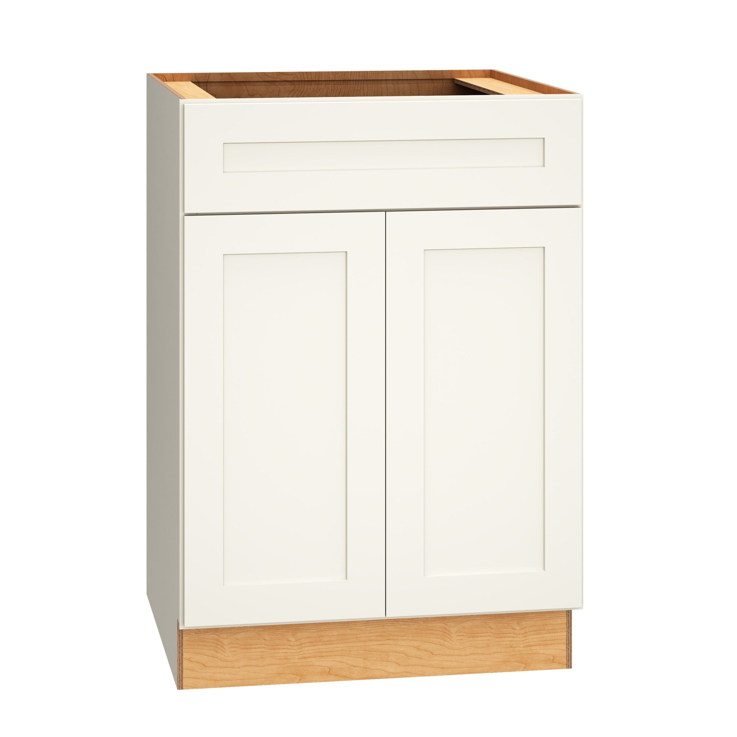 Diamond Express Jamestown 24-in W x 34.5-in H x 24-in D White 1-Drawer Base Fully Assembled Plywood Cabinet (Recessed Panel Shaker Style)