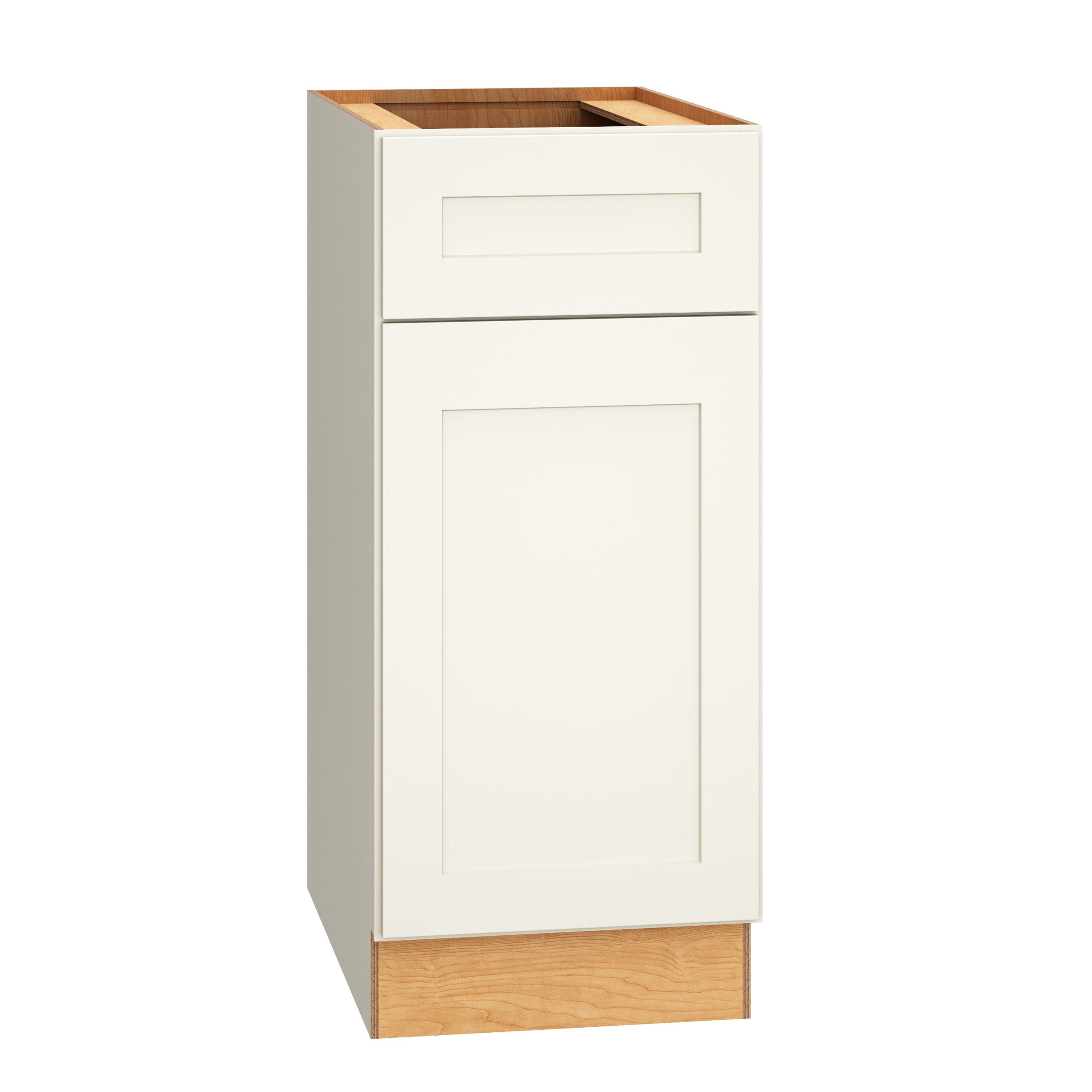 Diamond Express Jamestown 15-in W x 34.5-in H x 24-in D White 1-Drawer Base Fully Assembled Plywood Cabinet (Recessed Panel Shaker Style)