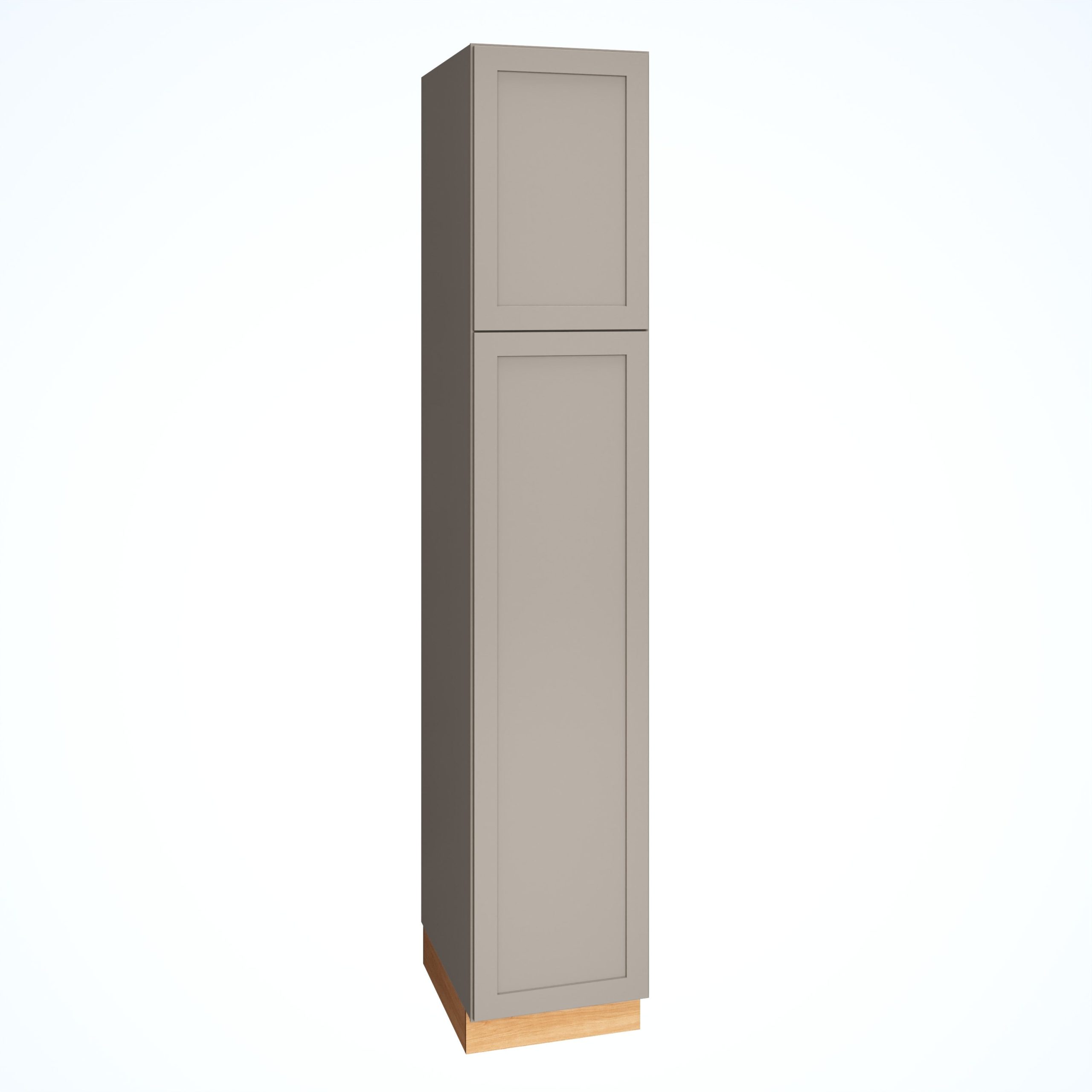 Diamond Express Jamestown 18-in W x 93-in H x 24-in D Cloud Gray Pantry Fully Assembled Plywood Cabinet (Recessed Panel Shaker Door Style)