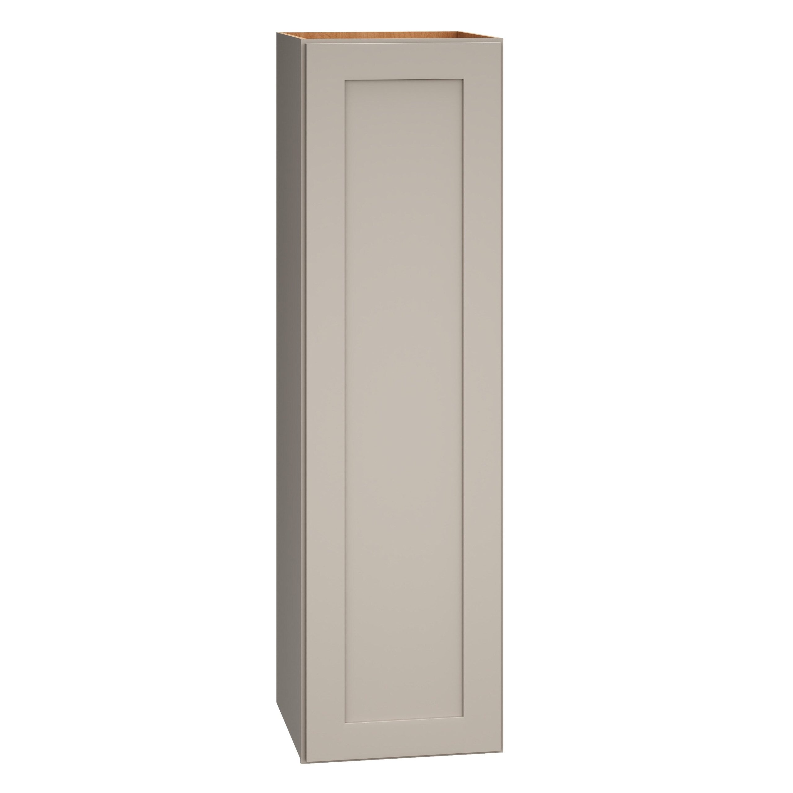 Diamond Express Jamestown 12-in W x 42-in H x 12-in D Cloud Gray Wall Fully Assembled Plywood Cabinet (Recessed Panel Shaker Door Style)
