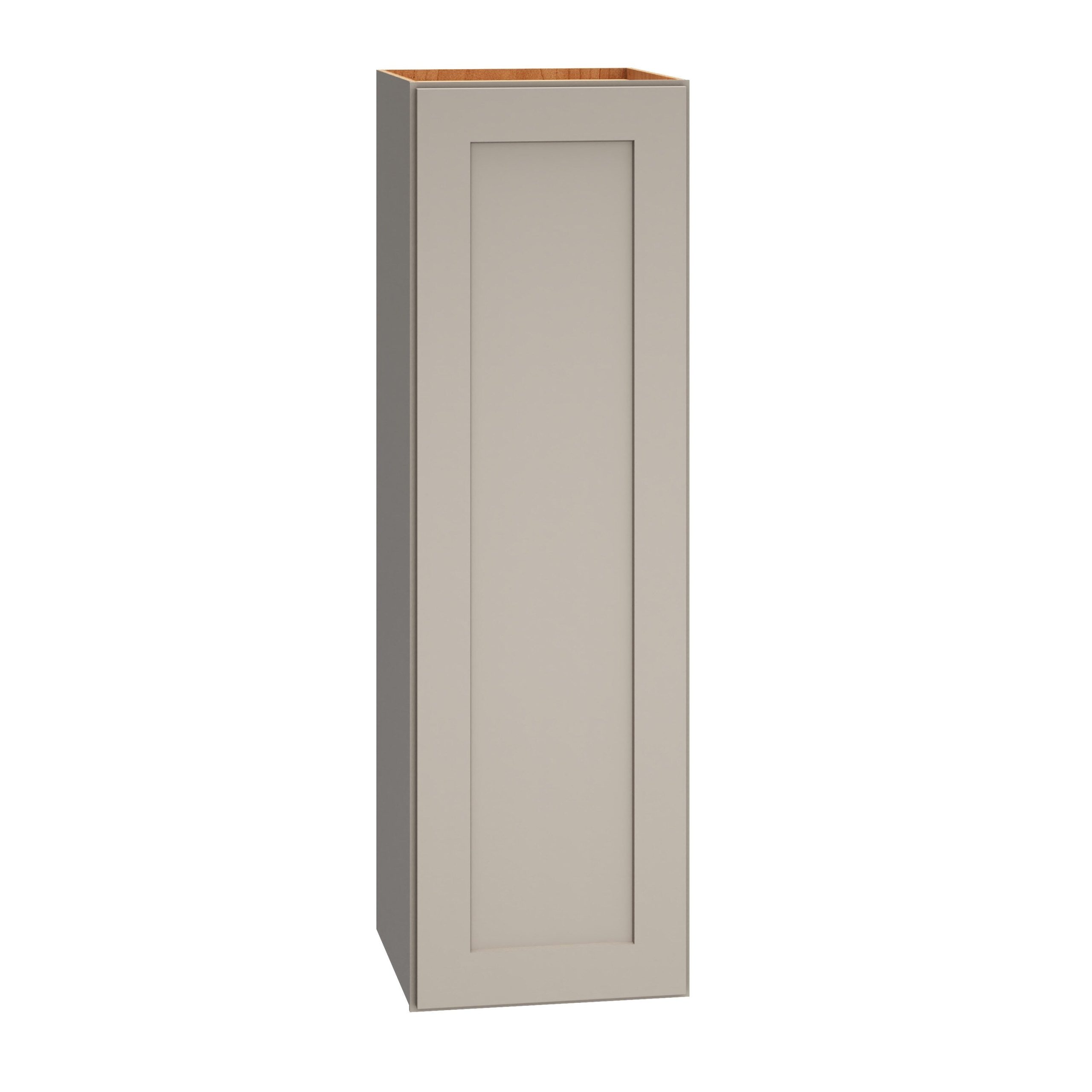 Diamond Express Jamestown 12-in W x 39-in H x 12-in D Cloud Gray Wall Fully Assembled Plywood Cabinet (Recessed Panel Shaker Door Style)