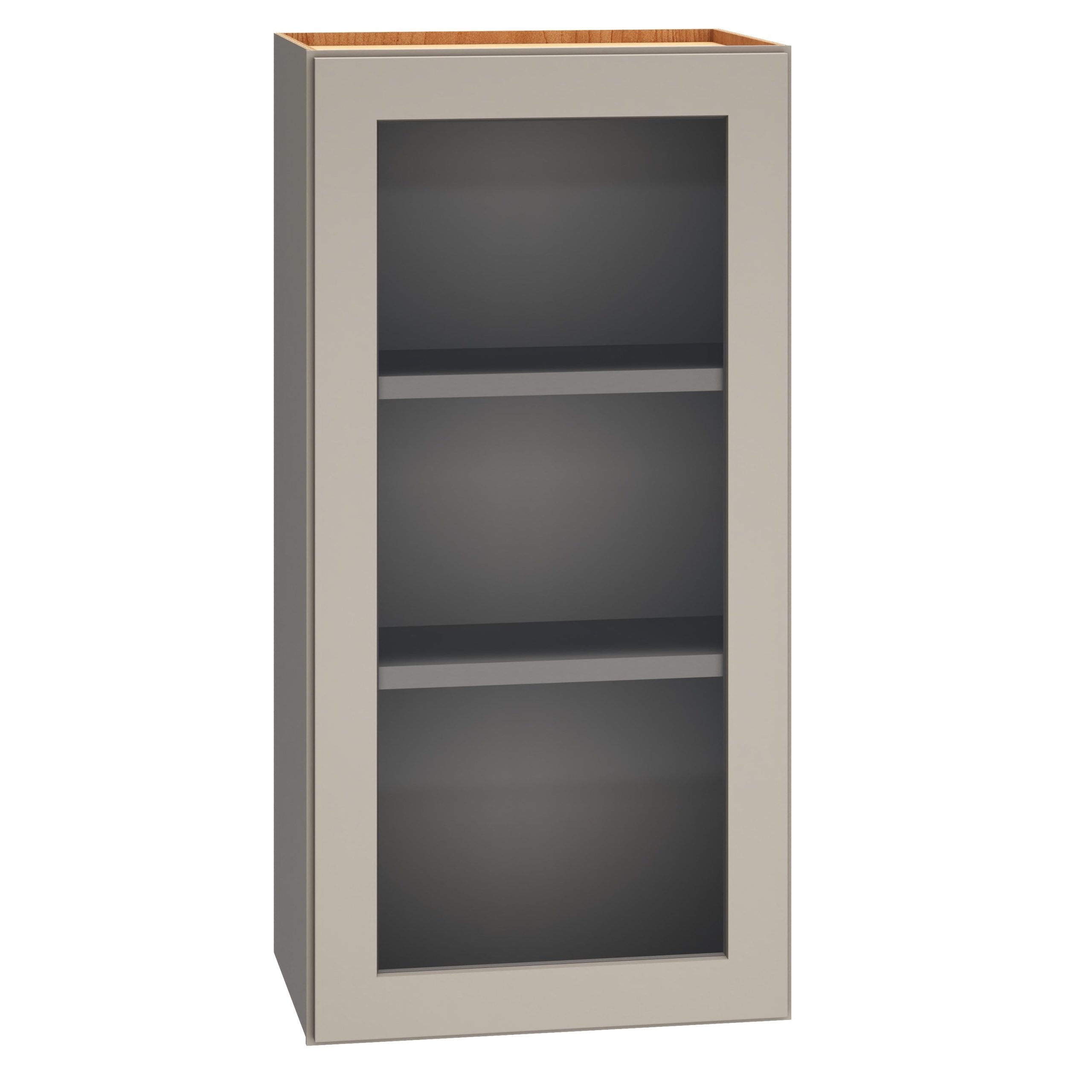 Diamond Express Jamestown 18-in W x 36-in H x 12-in D Cloud Gray Wall Fully Assembled Plywood Cabinet (Recessed Panel Shaker Door Style)