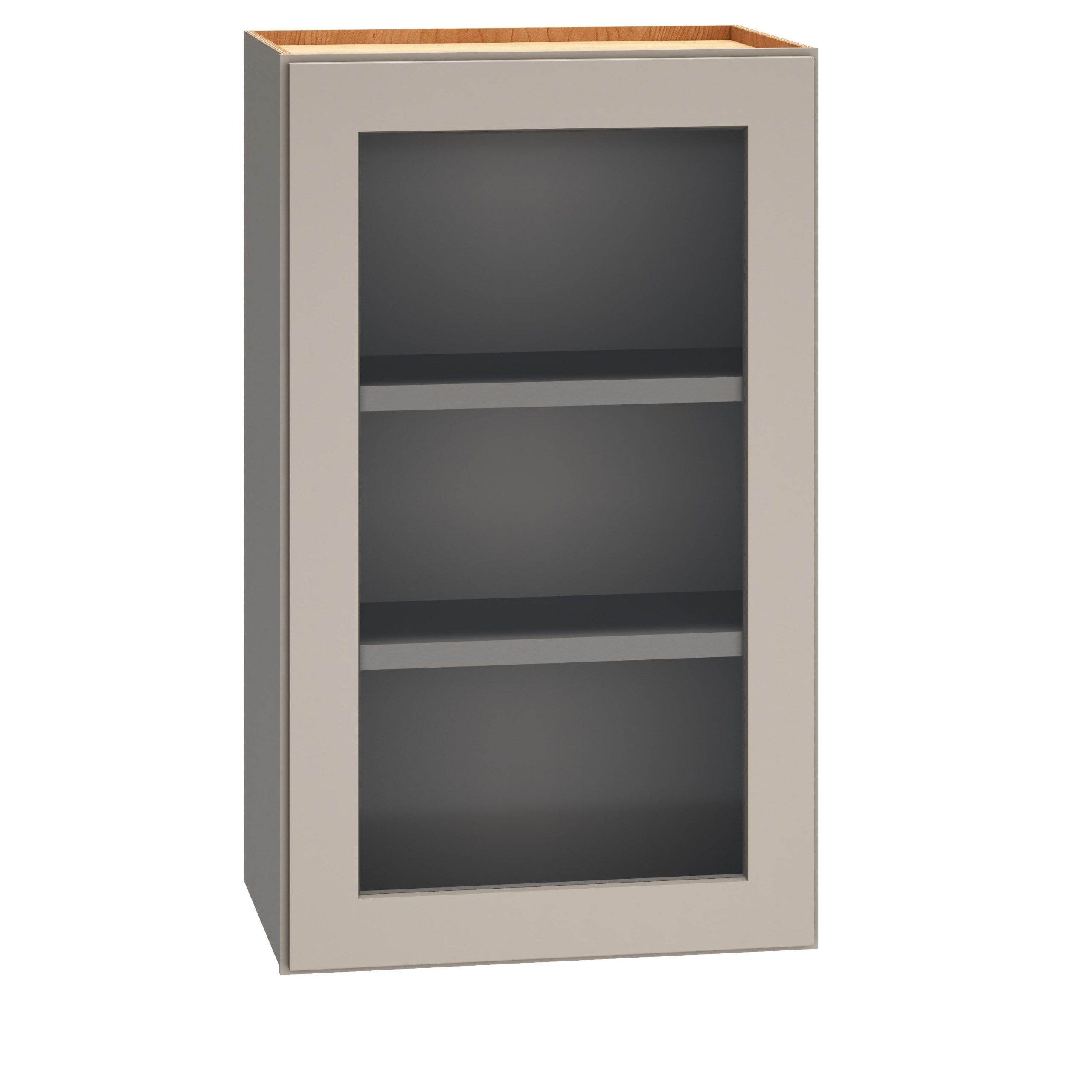 Diamond Express Jamestown 18-in W x 30-in H x 12-in D Cloud Gray Wall Fully Assembled Plywood Cabinet (Recessed Panel Shaker Door Style)