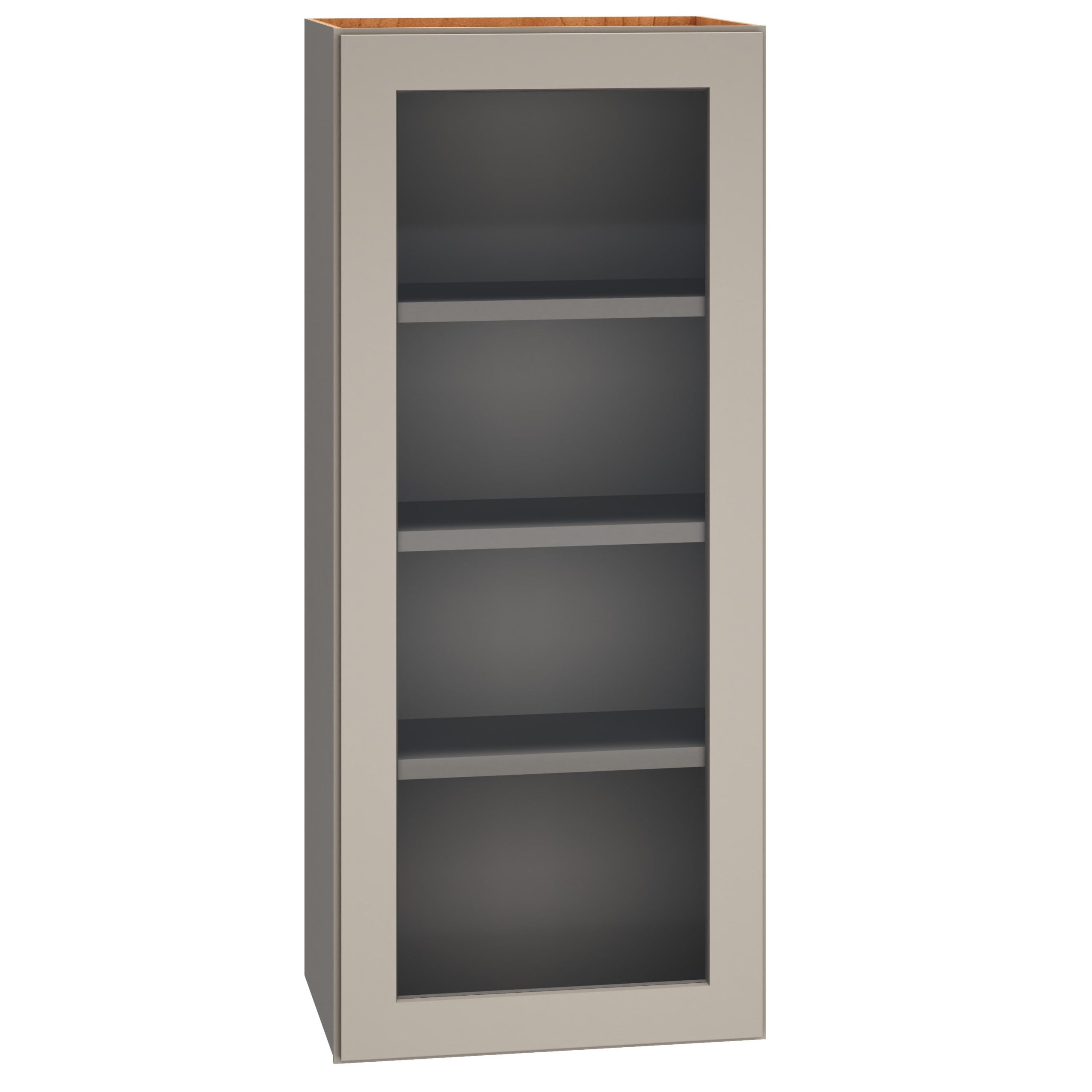Diamond Express Jamestown 18-in W x 42-in H x 12-in D Cloud Gray Wall Fully Assembled Plywood Cabinet (Recessed Panel Shaker Door Style)