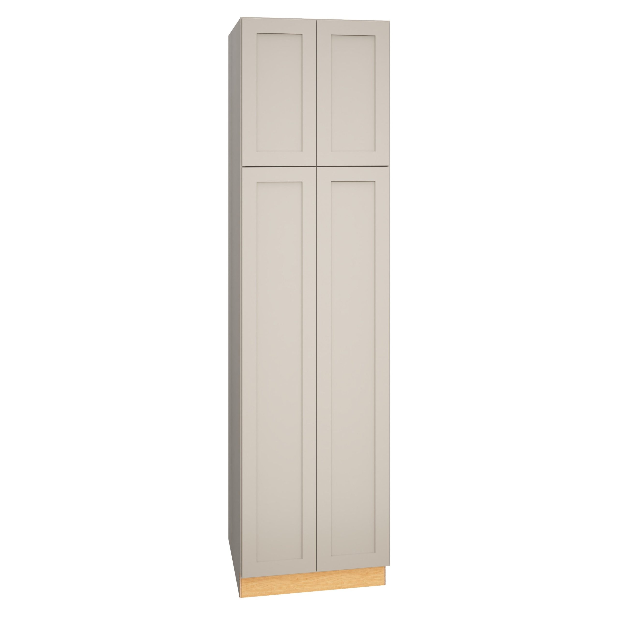 Diamond Express Jamestown 24-in W x 96-in H x 24-in D Cloud Gray Pantry Fully Assembled Plywood Cabinet (Recessed Panel Shaker Door Style)