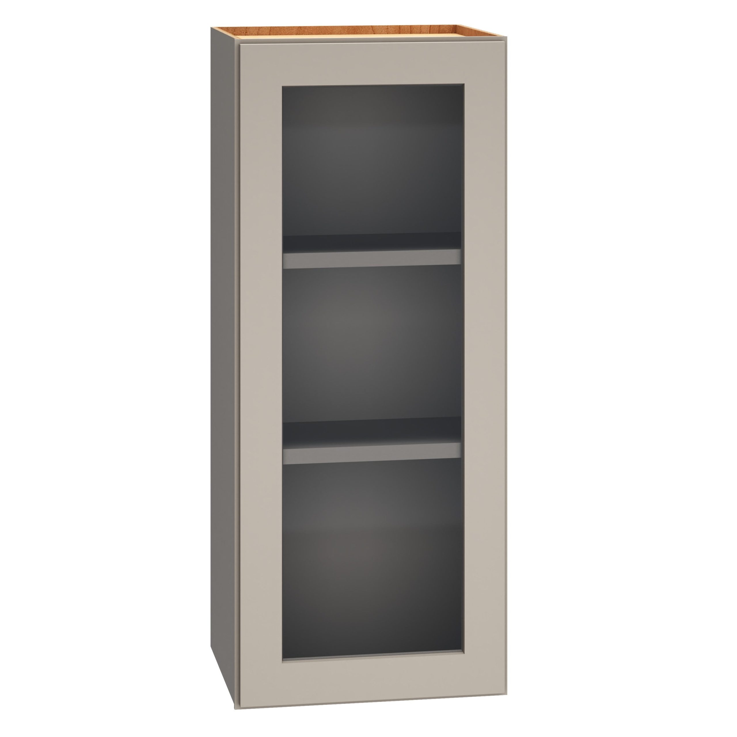 Diamond Express Jamestown 15-in W x 36-in H x 12-in D Cloud Gray Wall Fully Assembled Plywood Cabinet (Recessed Panel Shaker Door Style)