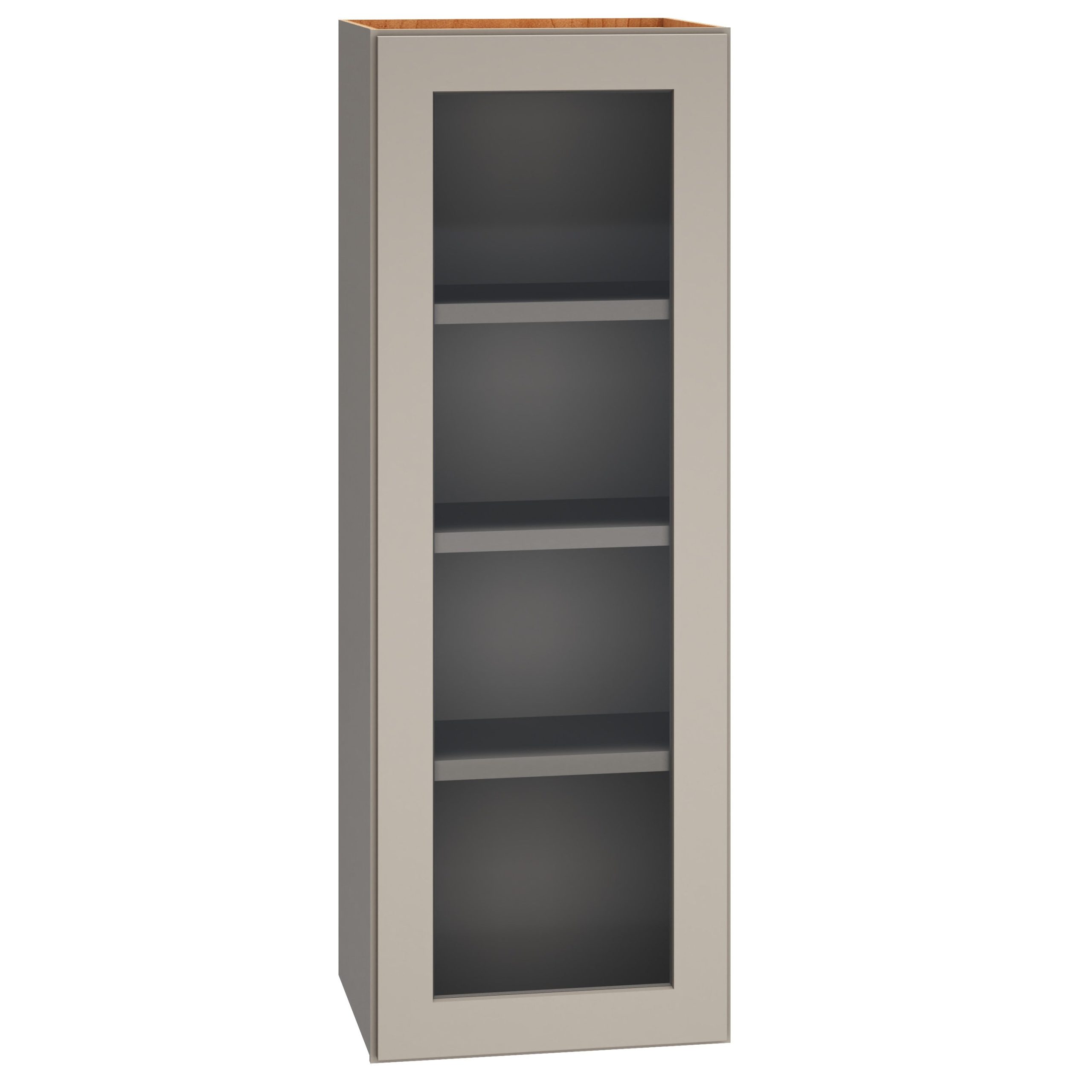 Diamond Express Jamestown 15-in W x 42-in H x 12-in D Cloud Gray Wall Fully Assembled Plywood Cabinet (Recessed Panel Shaker Door Style)
