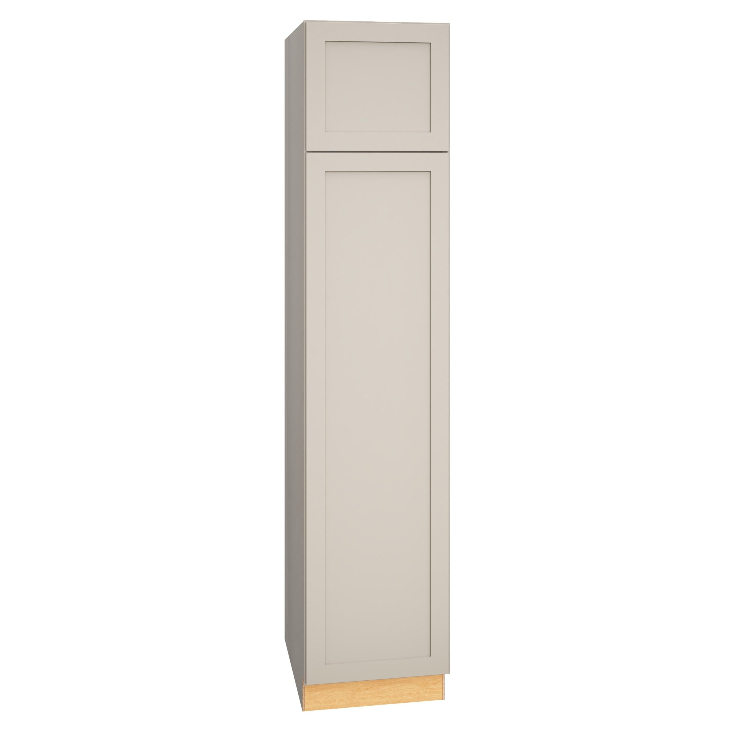 Diamond Express Jamestown 18-in W x 84-in H x 24-in D Cloud Gray Pantry Fully Assembled Plywood Cabinet (Recessed Panel Shaker Door Style)