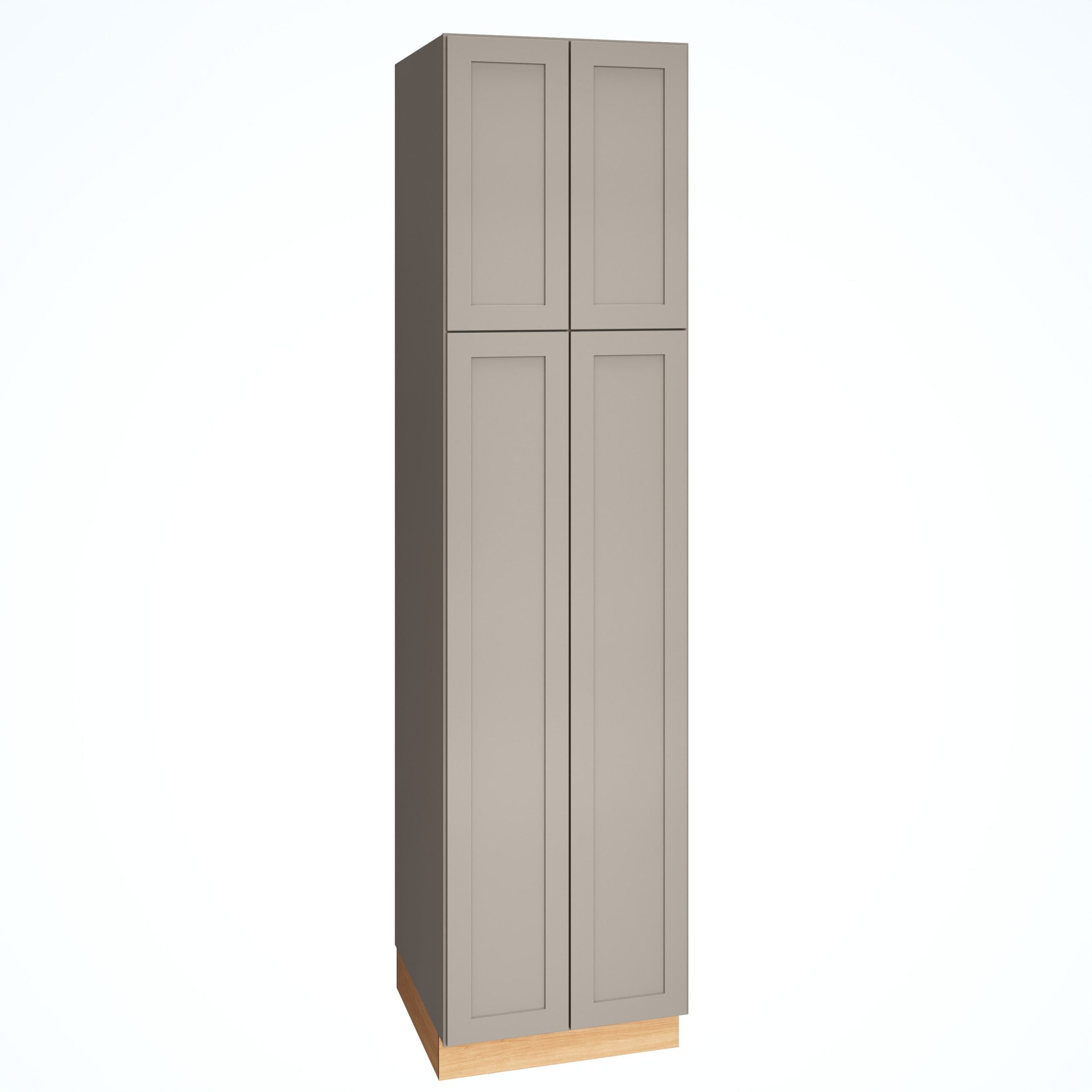 Diamond Express Jamestown 24-in W x 93-in H x 24-in D Cloud Gray Pantry Fully Assembled Plywood Cabinet (Recessed Panel Shaker Door Style)