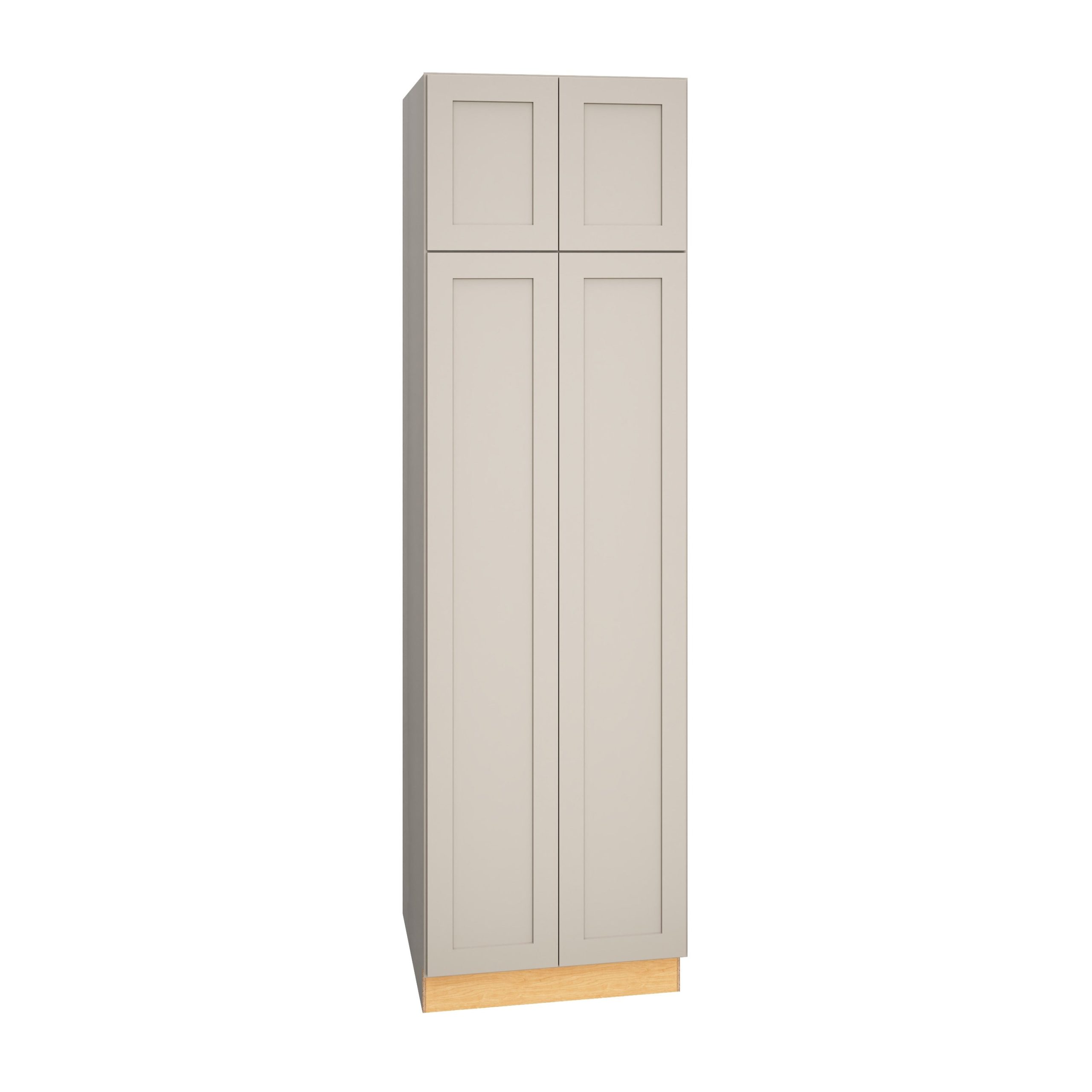 Diamond Express Jamestown 24-in W x 84-in H x 24-in D Cloud Gray Pantry Fully Assembled Plywood Cabinet (Recessed Panel Shaker Door Style)