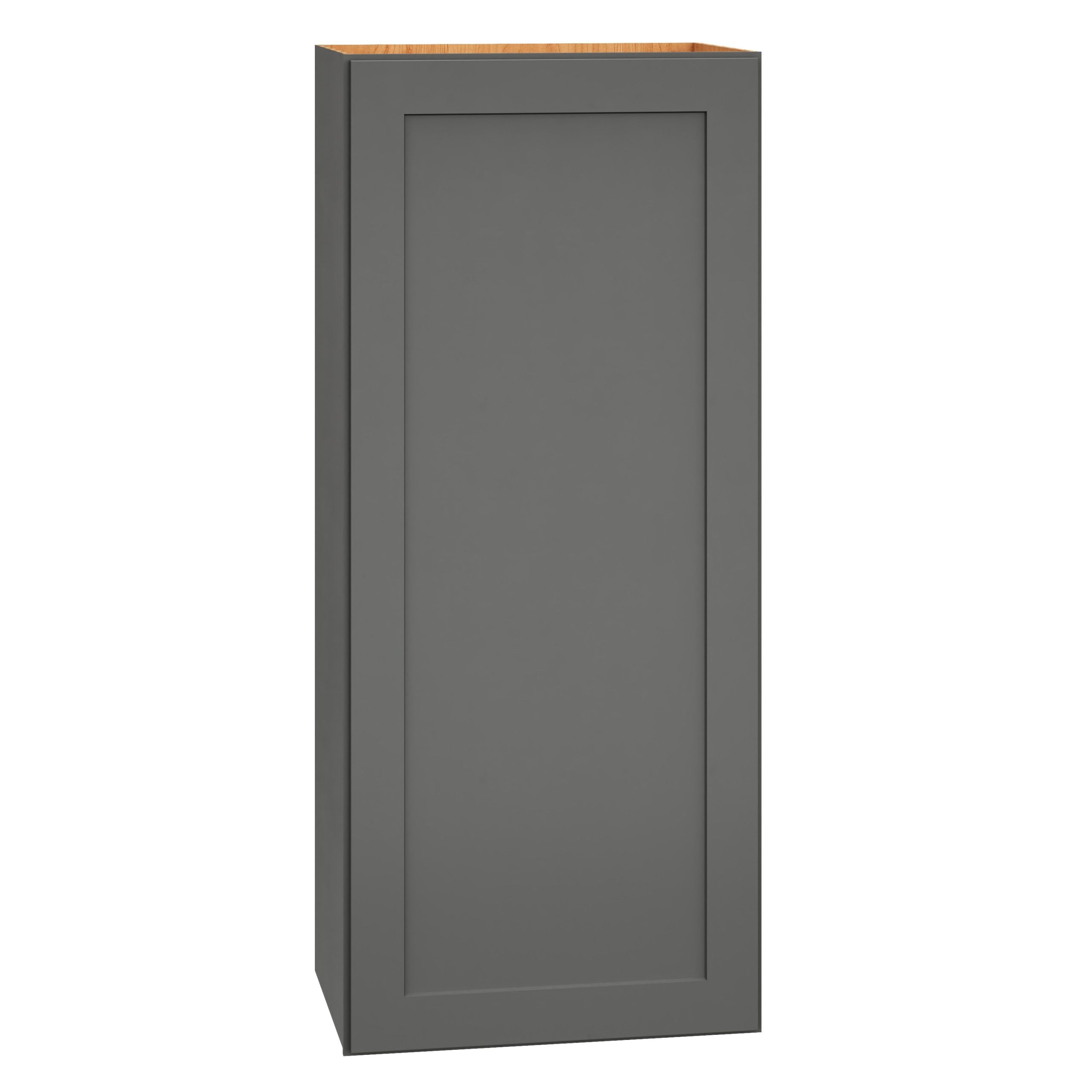 Diamond Express Jamestown 18-in W x 42-in H x 12-in D Moonstone Gray Wall Fully Assembled Plywood Cabinet (Recessed Panel Shaker Door Style)