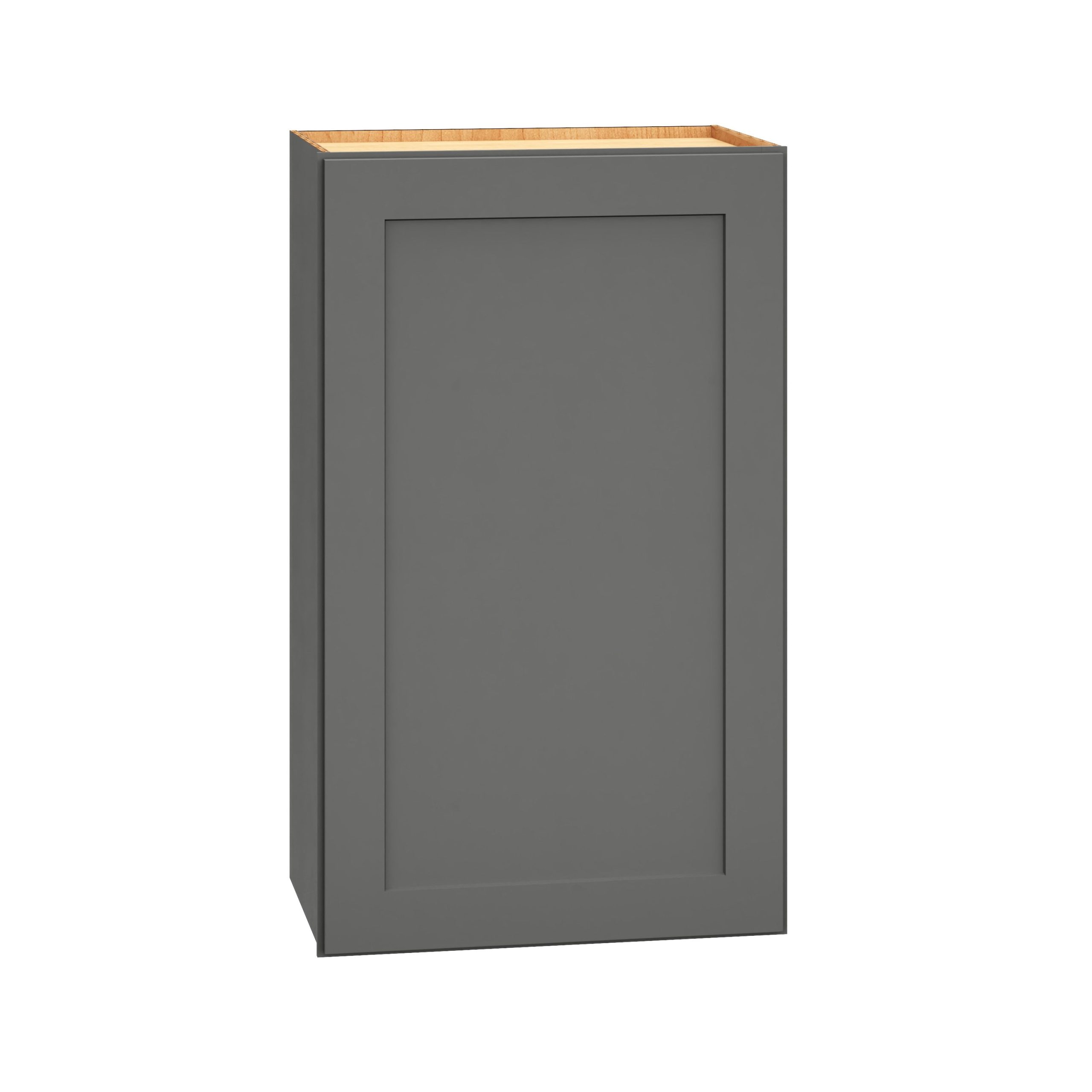 Diamond Express Jamestown 18-in W x 30-in H x 12-in D Moonstone Gray Wall Fully Assembled Plywood Cabinet (Recessed Panel Shaker Door Style)