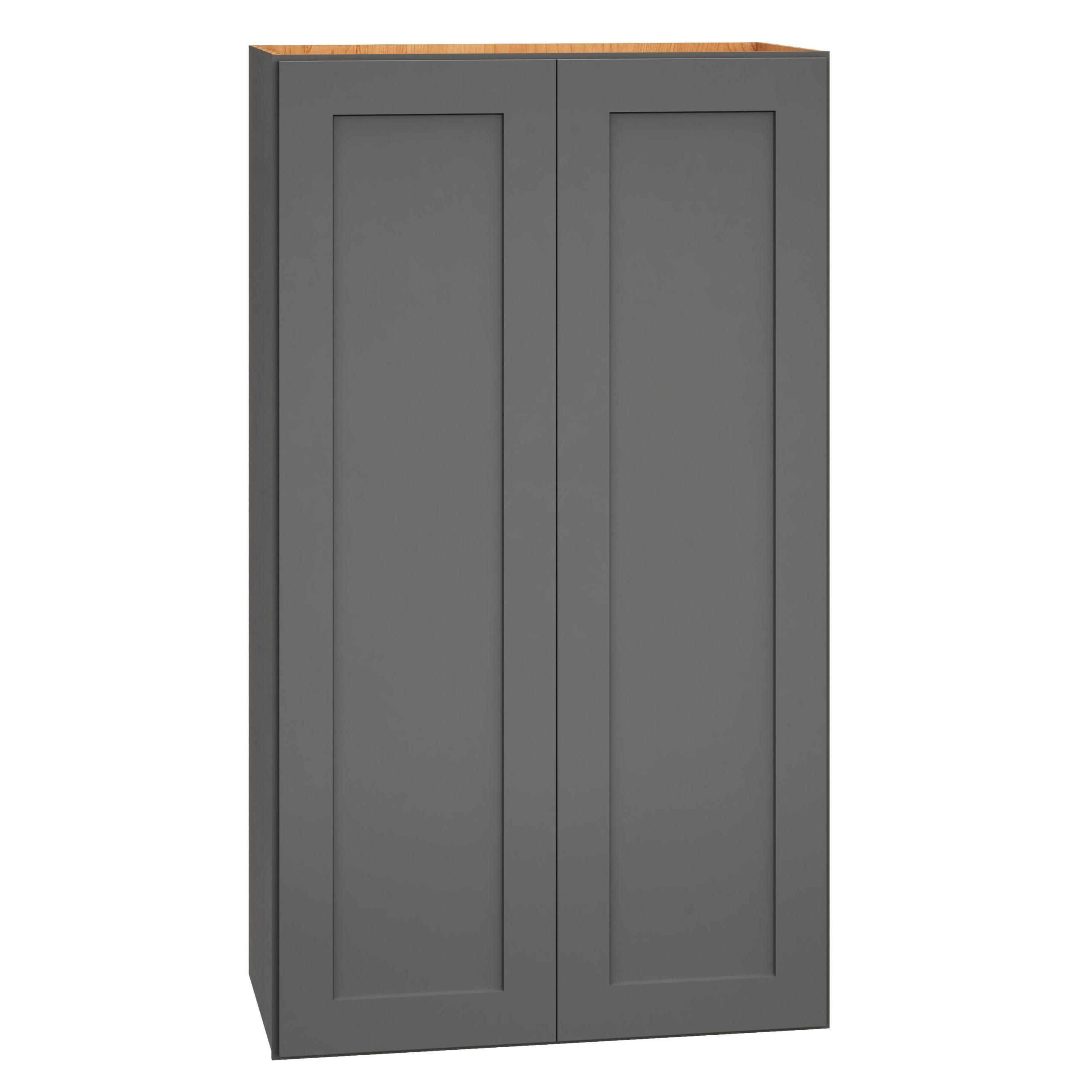 Diamond Express Jamestown 24-in W x 42-in H x 12-in D Moonstone Gray Wall Fully Assembled Plywood Cabinet (Recessed Panel Shaker Door Style)
