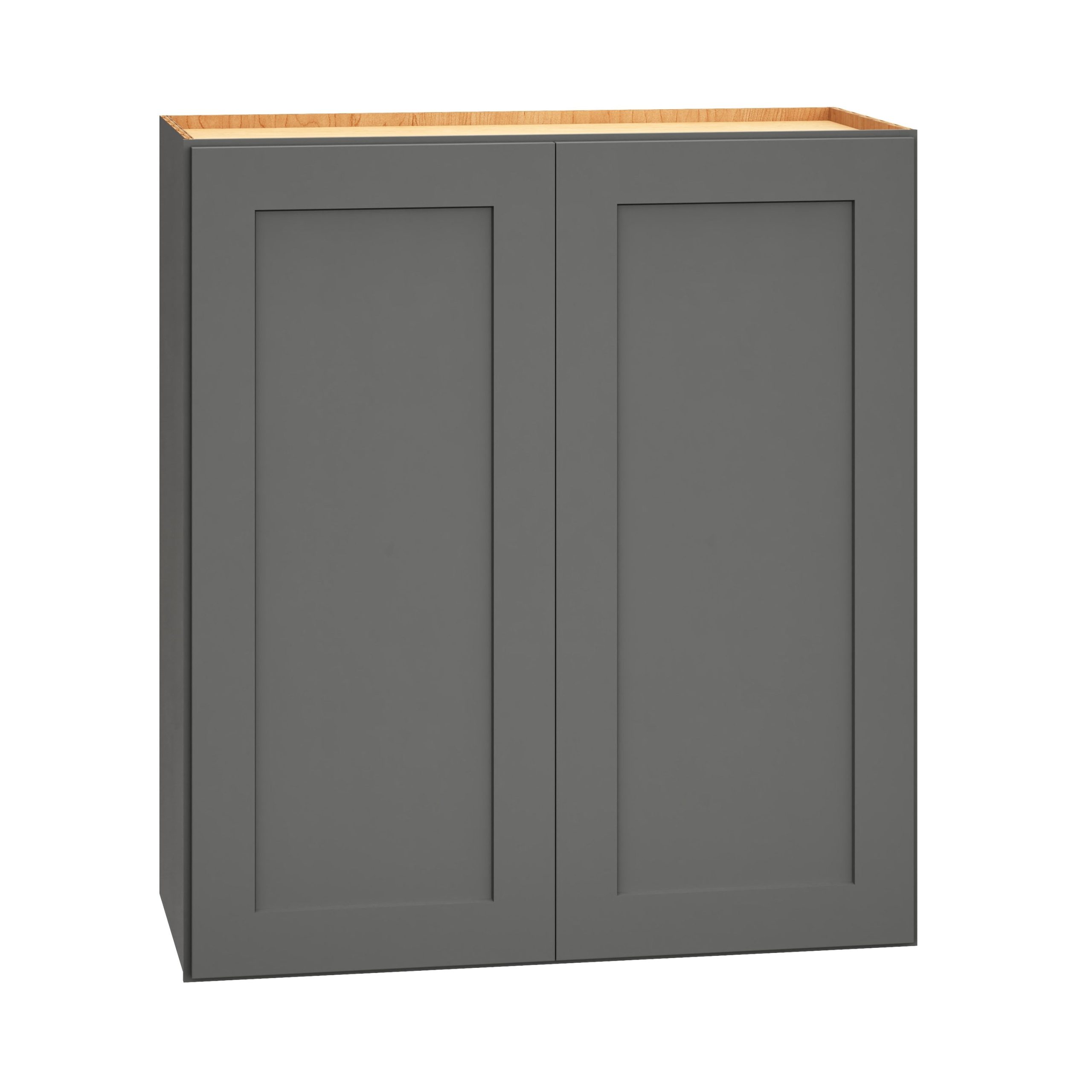 Diamond Express Jamestown 27-in W x 30-in H x 12-in D Moonstone Gray Wall Fully Assembled Plywood Cabinet (Recessed Panel Shaker Door Style)