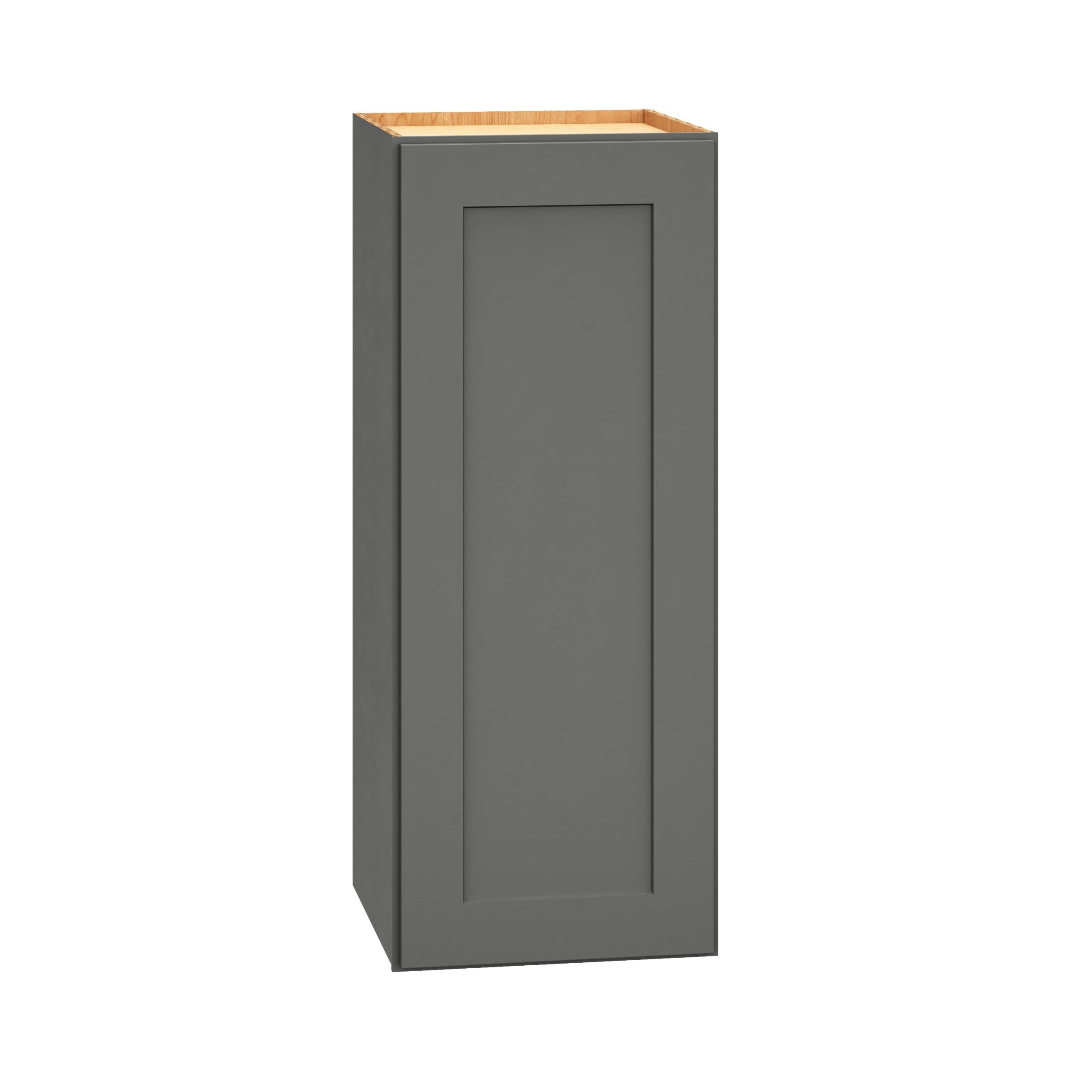 Diamond Express Jamestown 12-in W x 30-in H x 12-in D Moonstone Gray Wall Fully Assembled Plywood Cabinet (Recessed Panel Square Door Style)