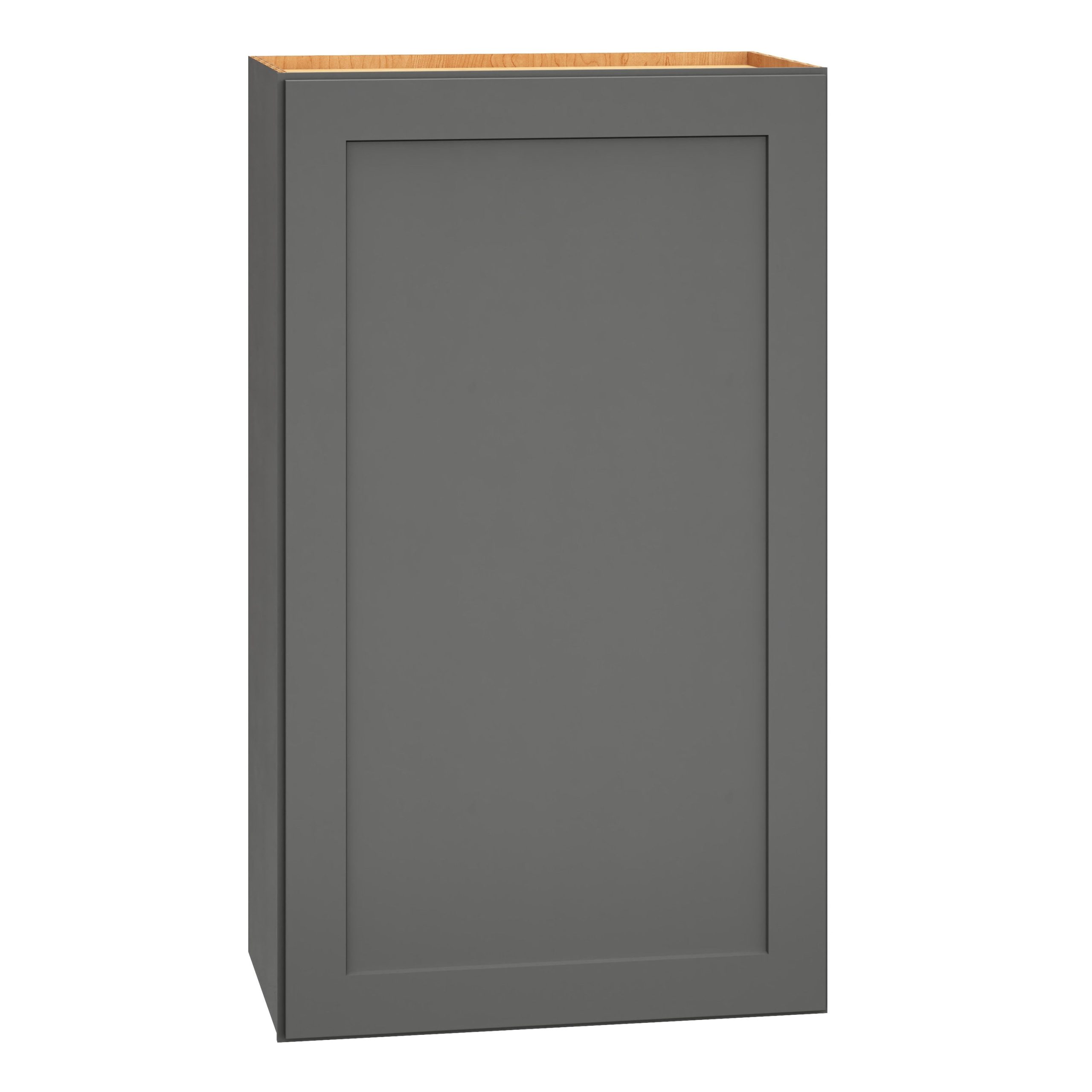 Diamond Express Jamestown 21-in W x 36-in H x 12-in D Moonstone Gray Wall Fully Assembled Plywood Cabinet (Recessed Panel Shaker Door Style)