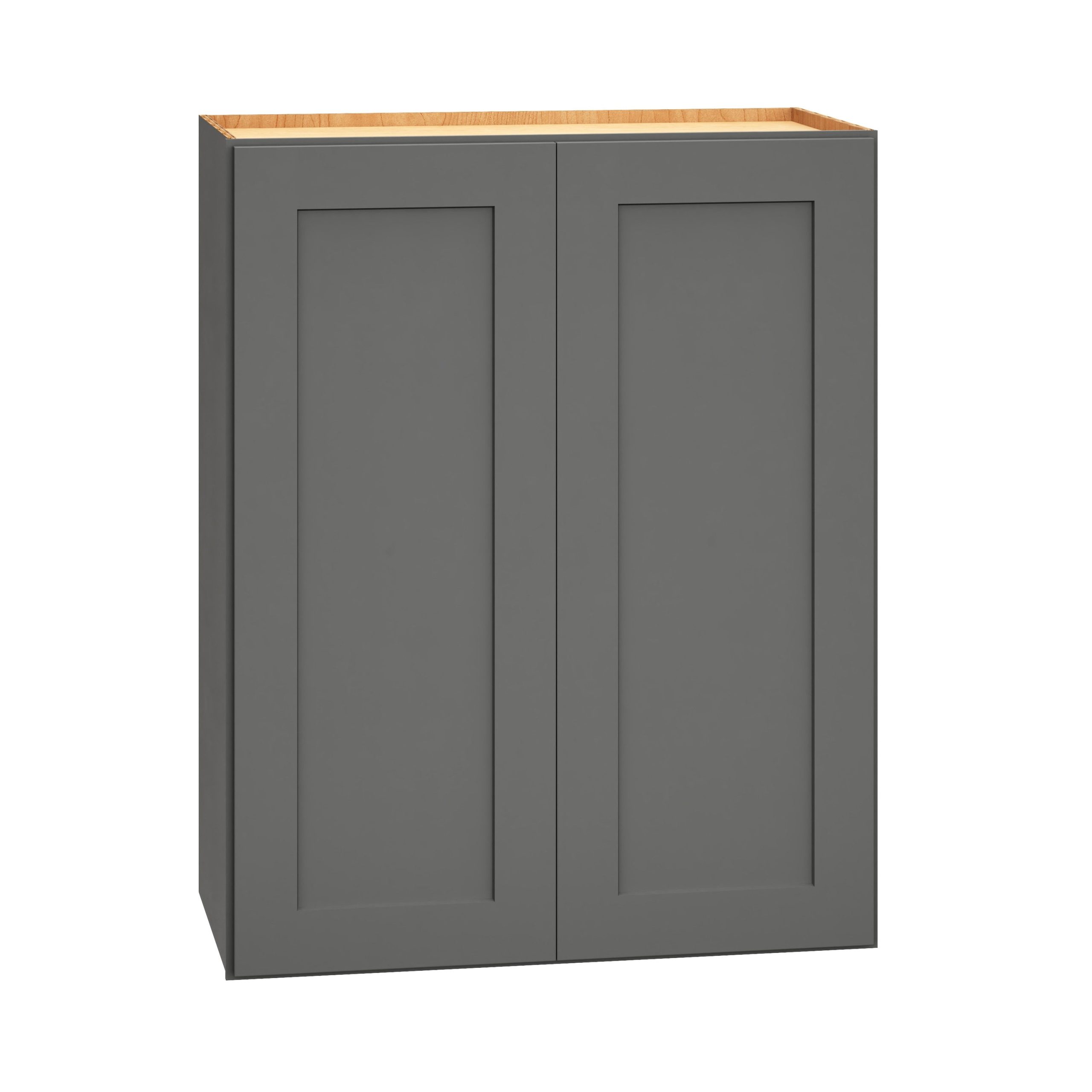 Diamond Express Jamestown 24-in W x 30-in H x 12-in D Moonstone Gray Wall Fully Assembled Plywood Cabinet (Recessed Panel Shaker Door Style)