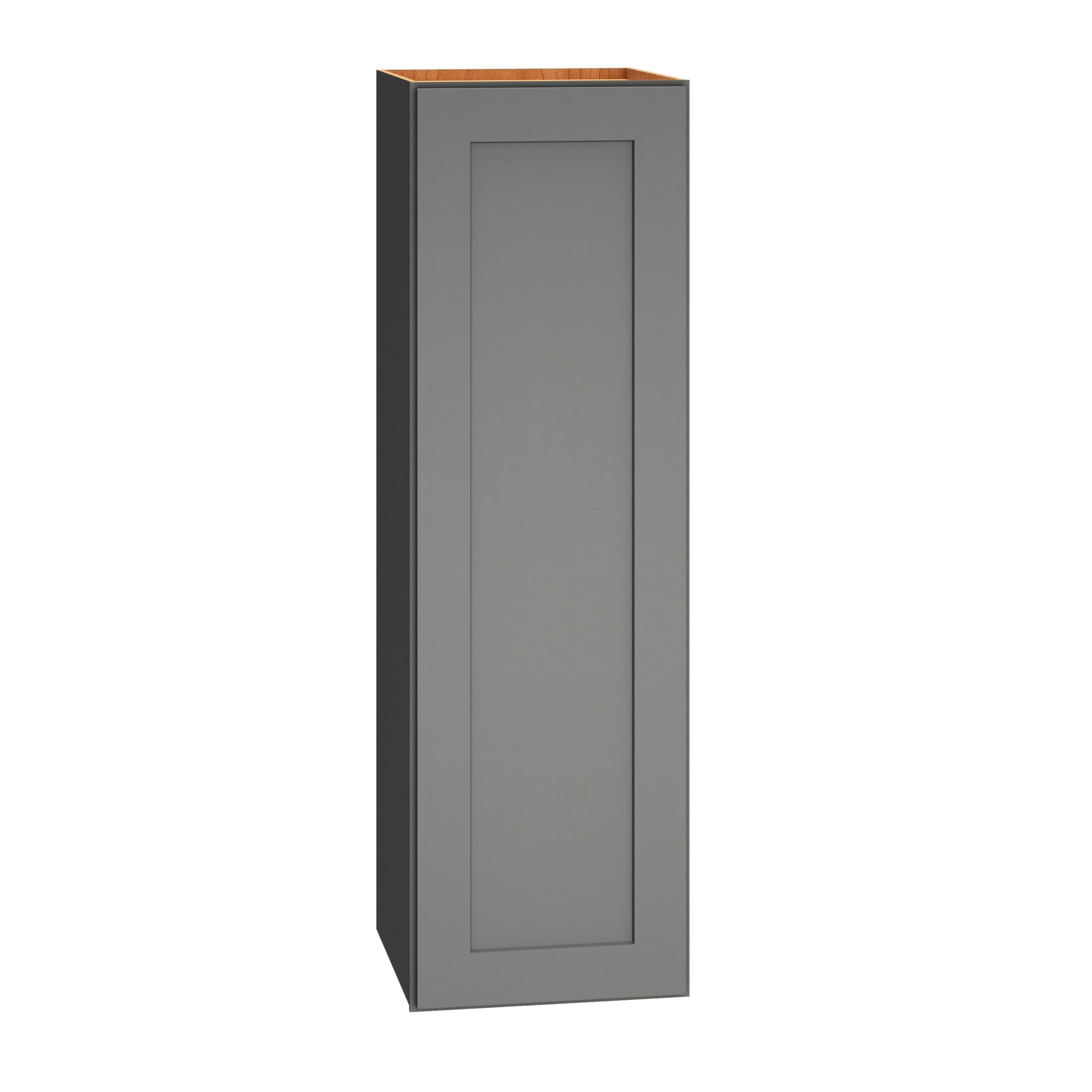 Diamond Express Jamestown 12-in W x 39-in H x 12-in D Moonstone Gray Wall Fully Assembled Plywood Cabinet (Recessed Panel Shaker Door Style)