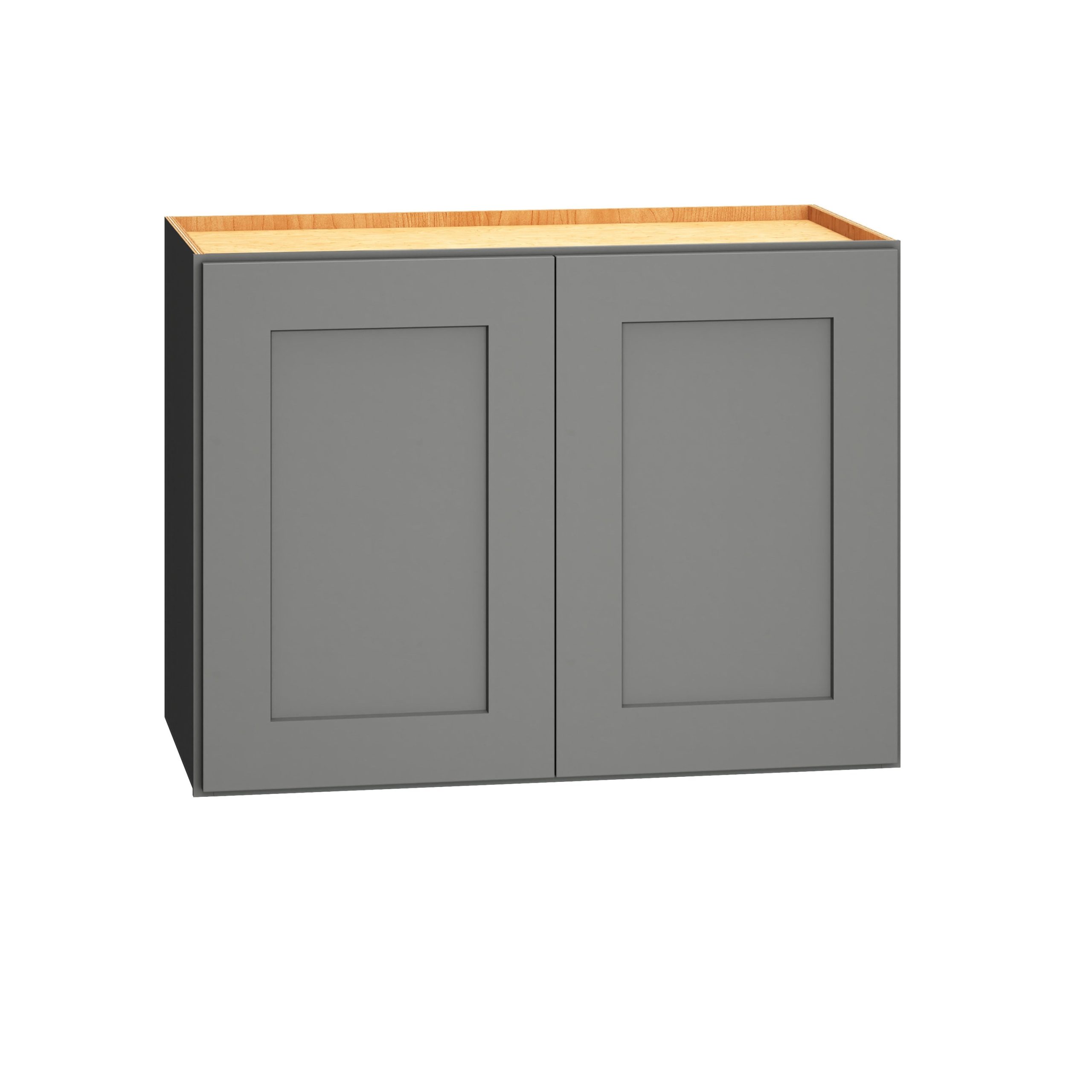 Diamond Express Jamestown 24-in W x 18-in H x 12-in D Moonstone Gray Wall Fully Assembled Plywood Cabinet (Recessed Panel Shaker Door Style)