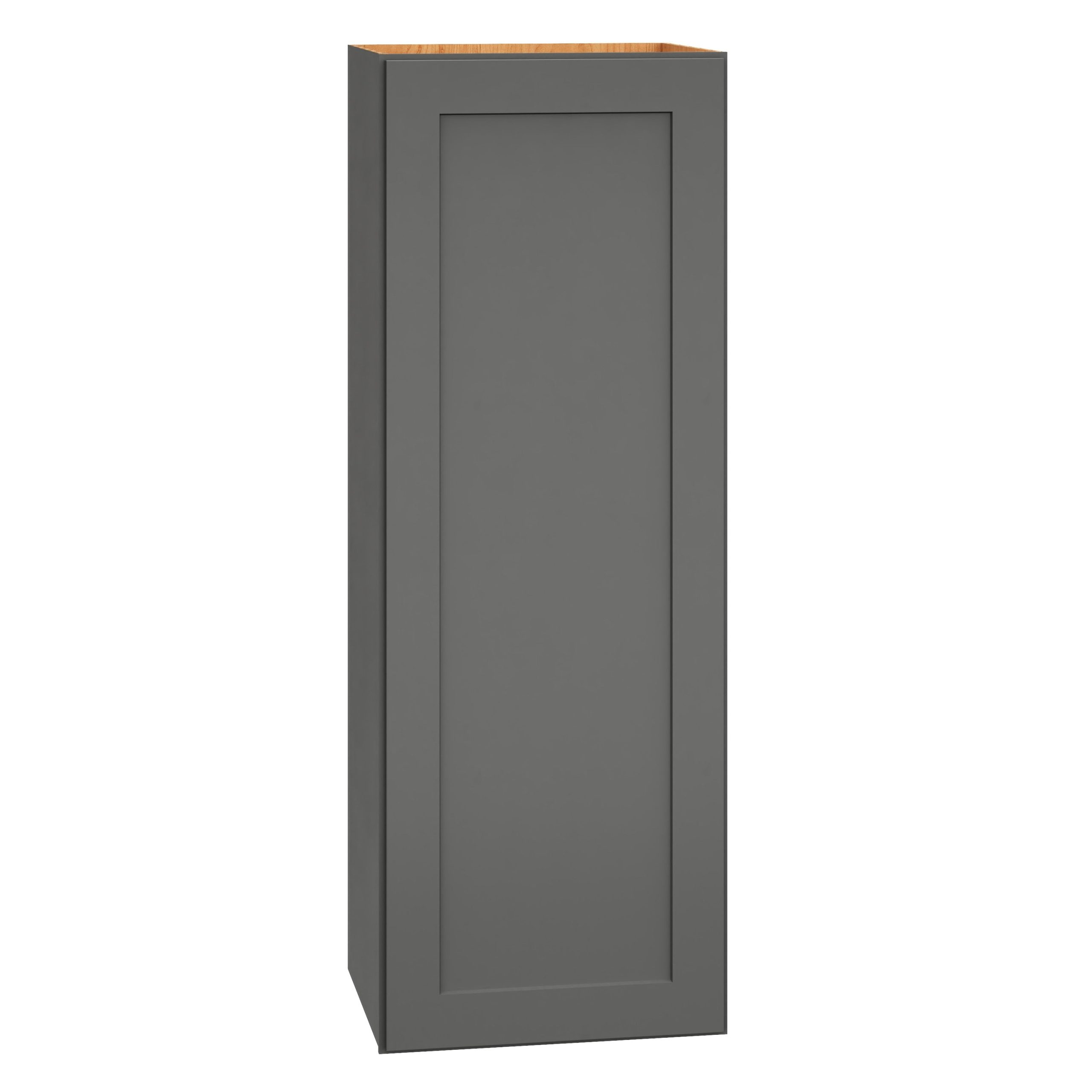 Diamond Express Jamestown 15-in W x 42-in H x 12-in D Moonstone Gray Wall Fully Assembled Plywood Cabinet (Recessed Panel Shaker Door Style)