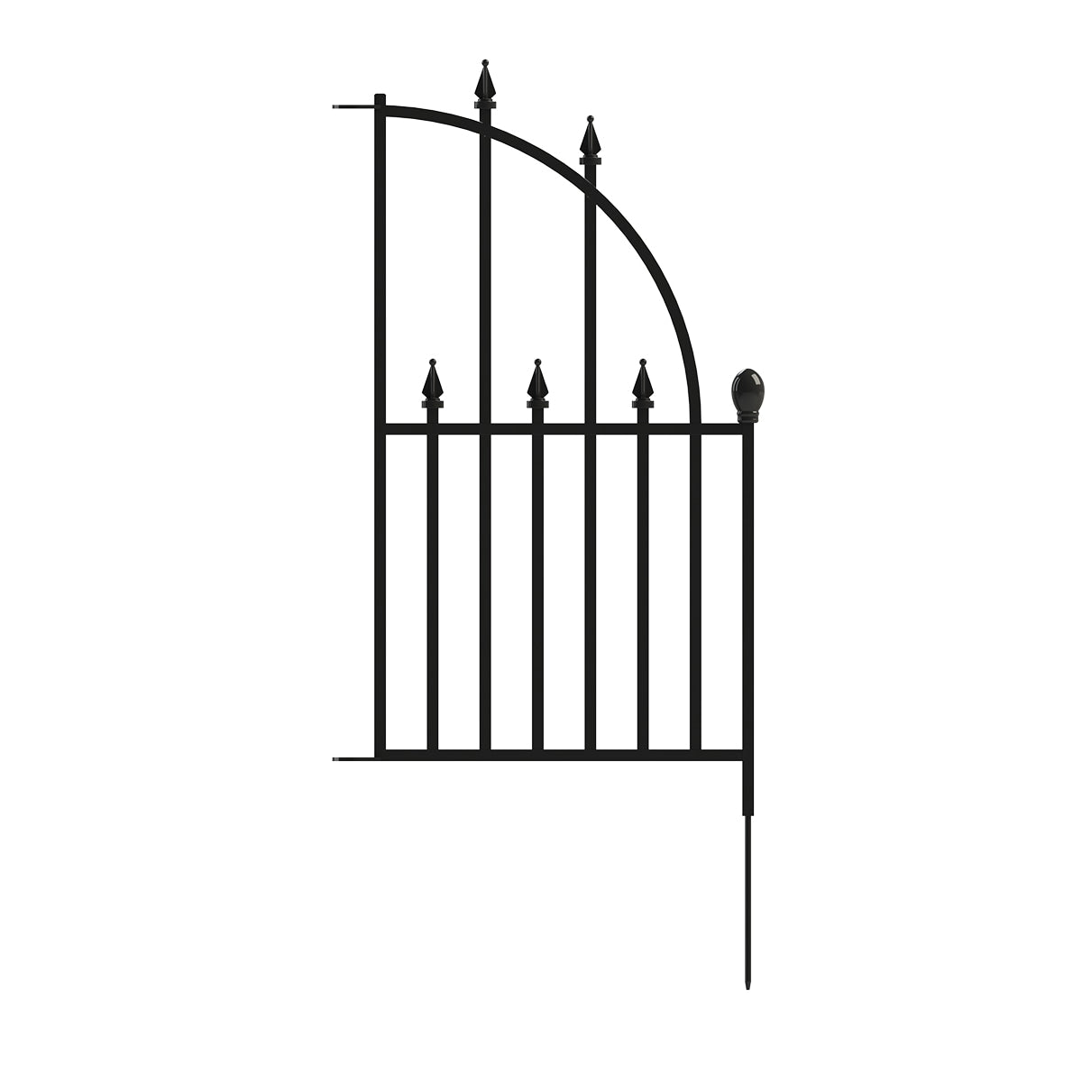 YARDLINK Black Steel Decorative Metal Decorative Fence Panel