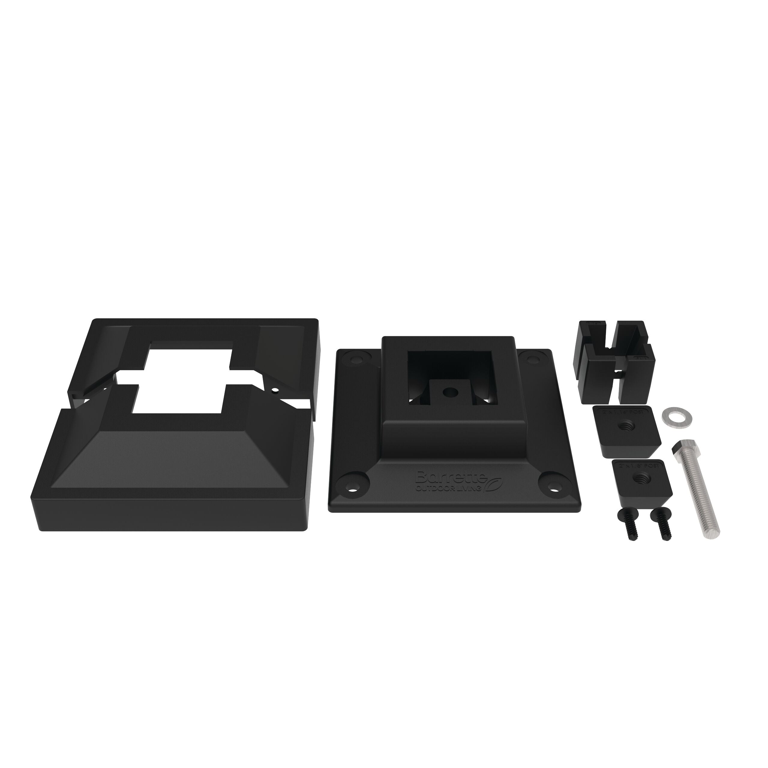 Freedom 6-in Black Metal Surface Mount For Metal Fence