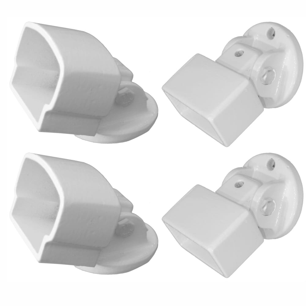 Wolf Handrail 2-in White Cast Aluminum Angle Bracket For Metal Fence