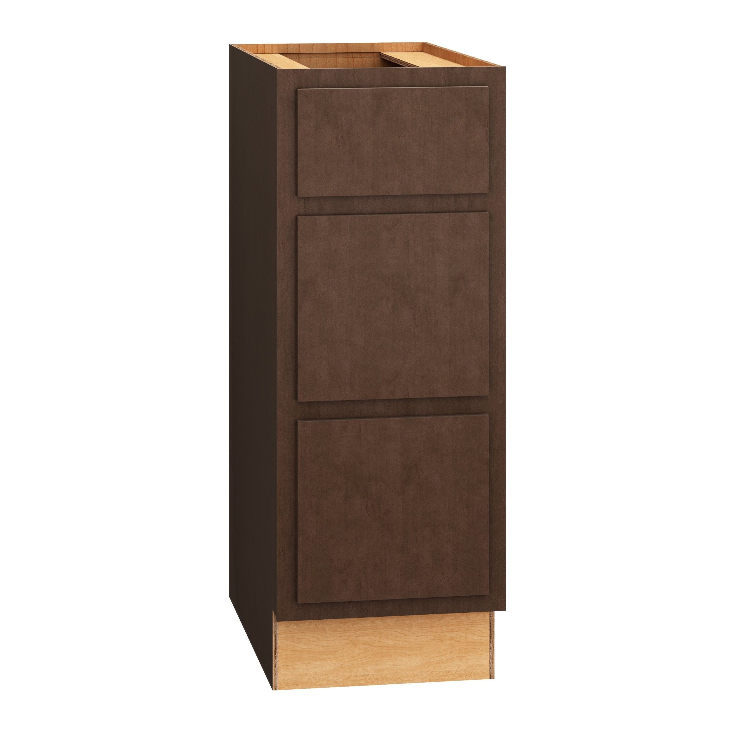 Diamond Express Jamestown 12-in W x 32.5-in H x 21-in D Thatch Partial Overlay 3-Drawer Wood Wall-mount Cabinet Banks