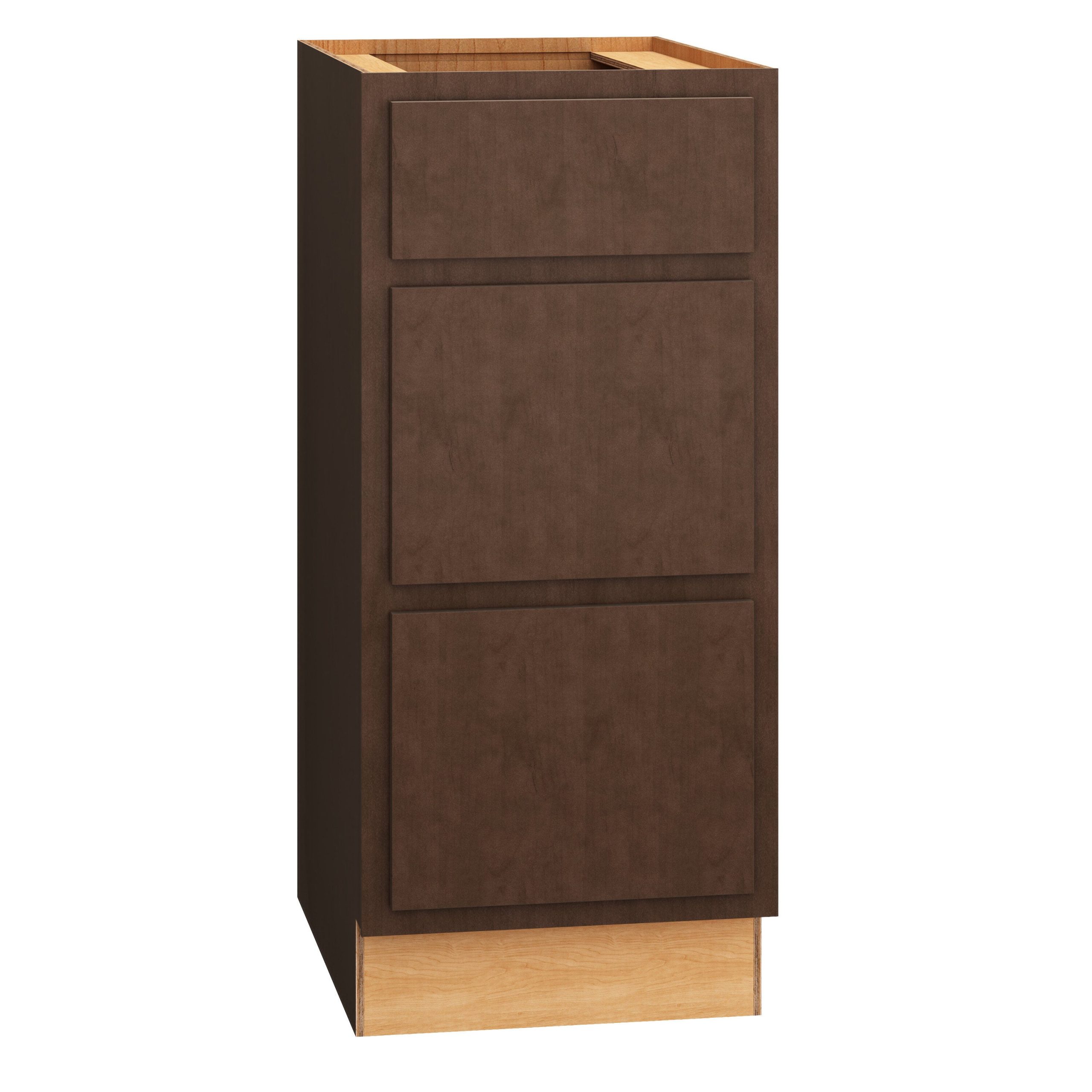 Diamond Express Jamestown 15-in W x 34.5-in H x 21-in D Thatch Partial Overlay 3-Drawer Wood Wall-mount Cabinet Banks