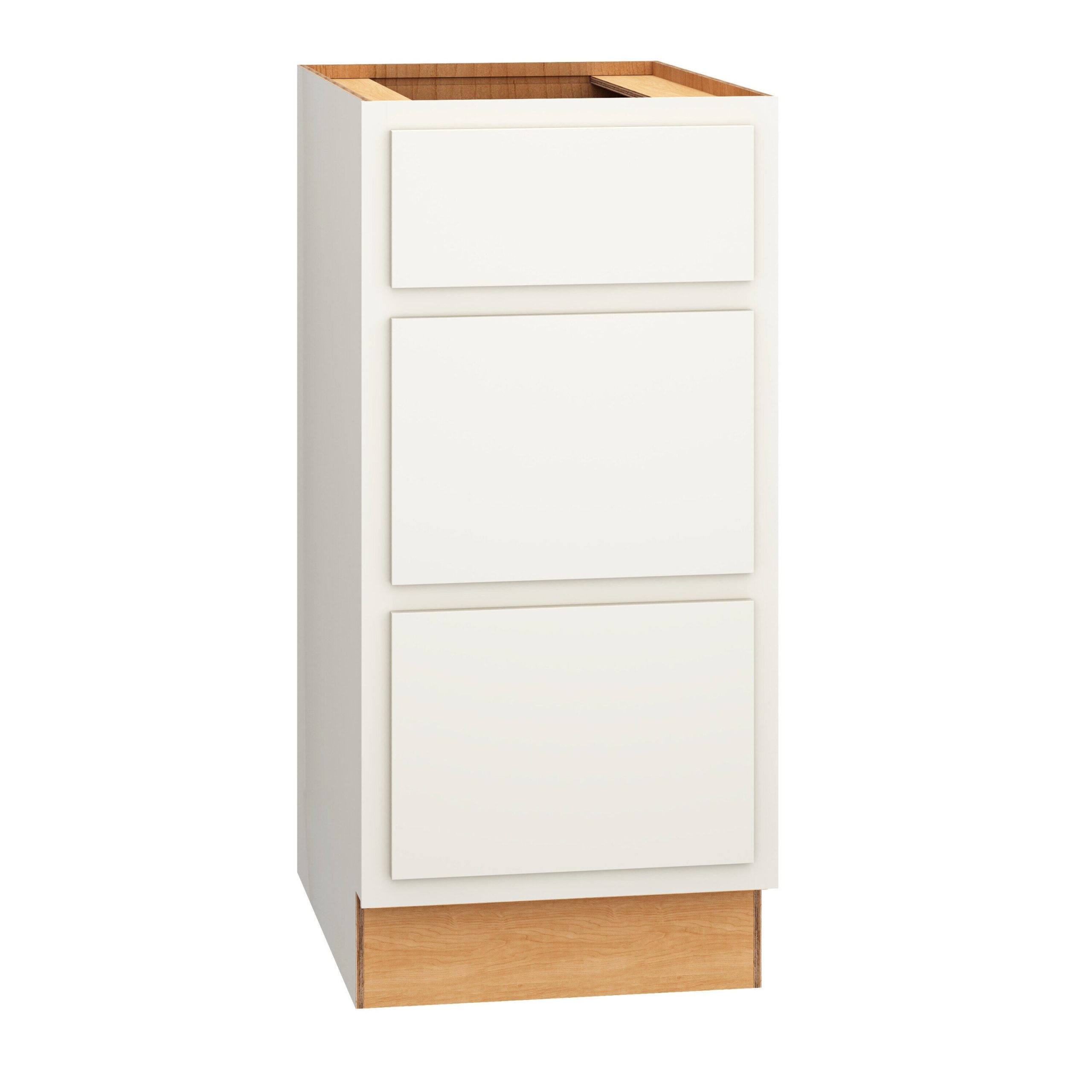 Diamond Express Jamestown 15-in W x 32.5-in H x 21-in D White Partial Overlay 3-Drawer Wood Wall-mount Cabinet Banks