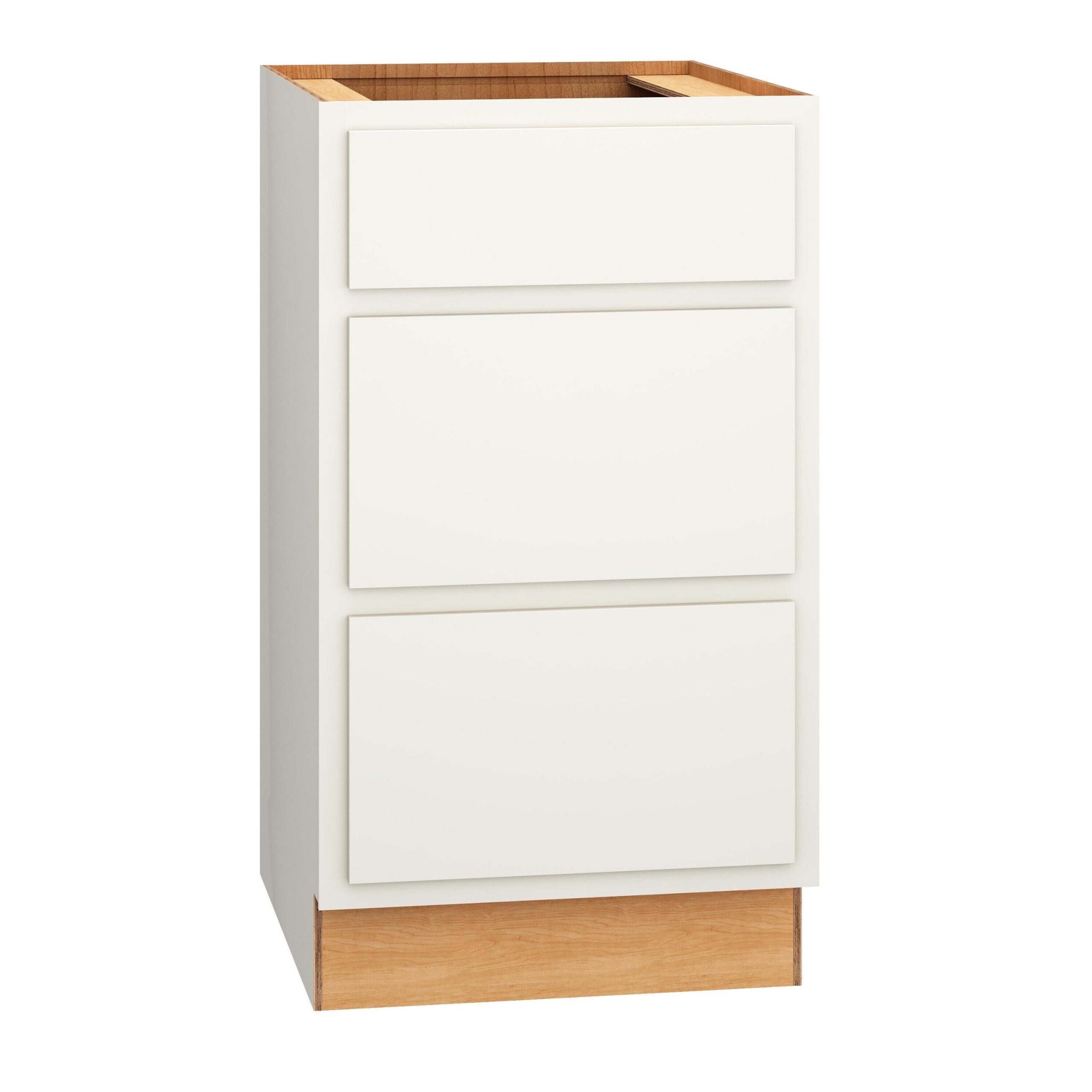 Diamond Express Jamestown 18-in W x 32.5-in H x 21-in D White Partial Overlay 3-Drawer Wood Wall-mount Cabinet Banks