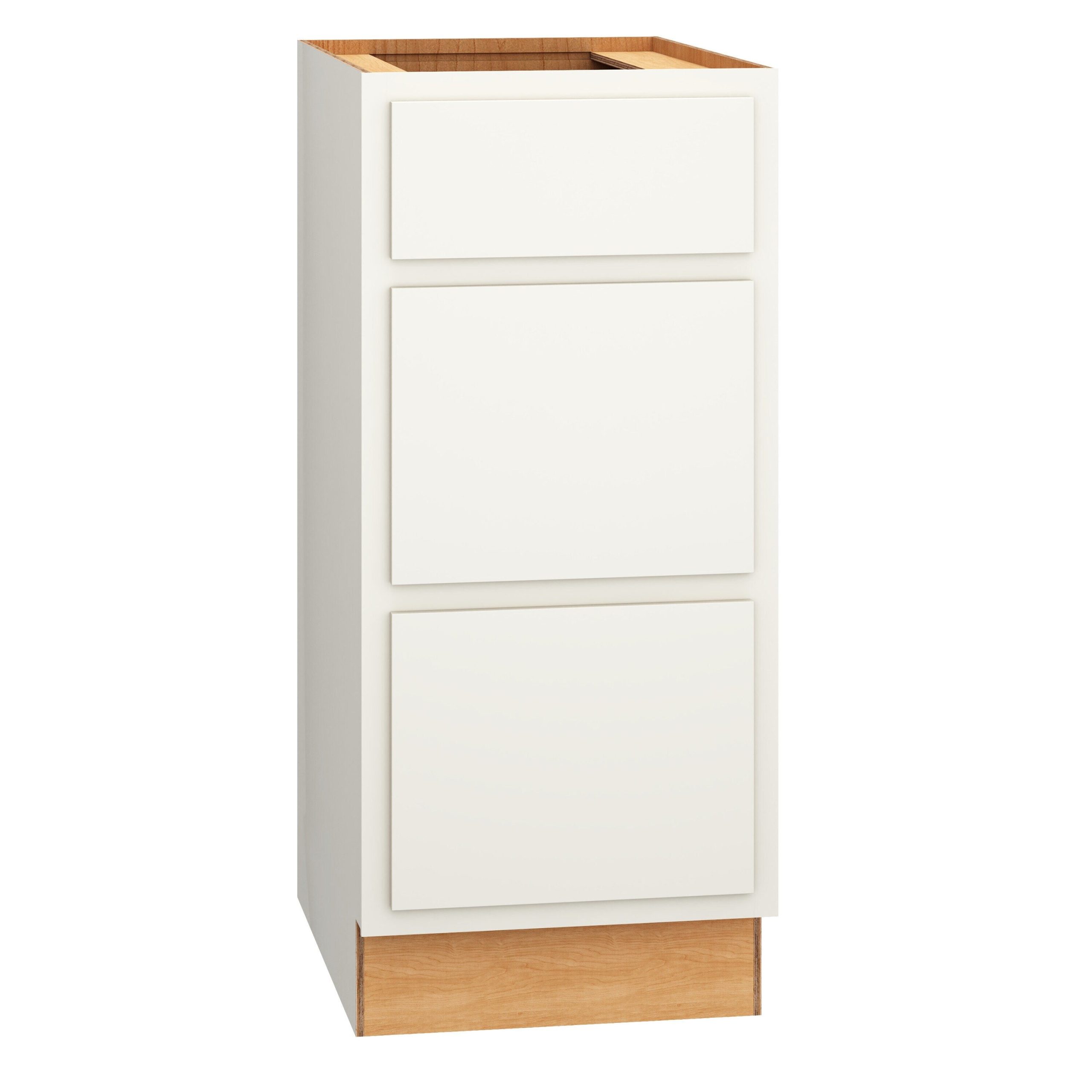 Diamond Express Jamestown 15-in W x 34.5-in H x 21-in D White Partial Overlay 3-Drawer Wood Wall-mount Cabinet Banks