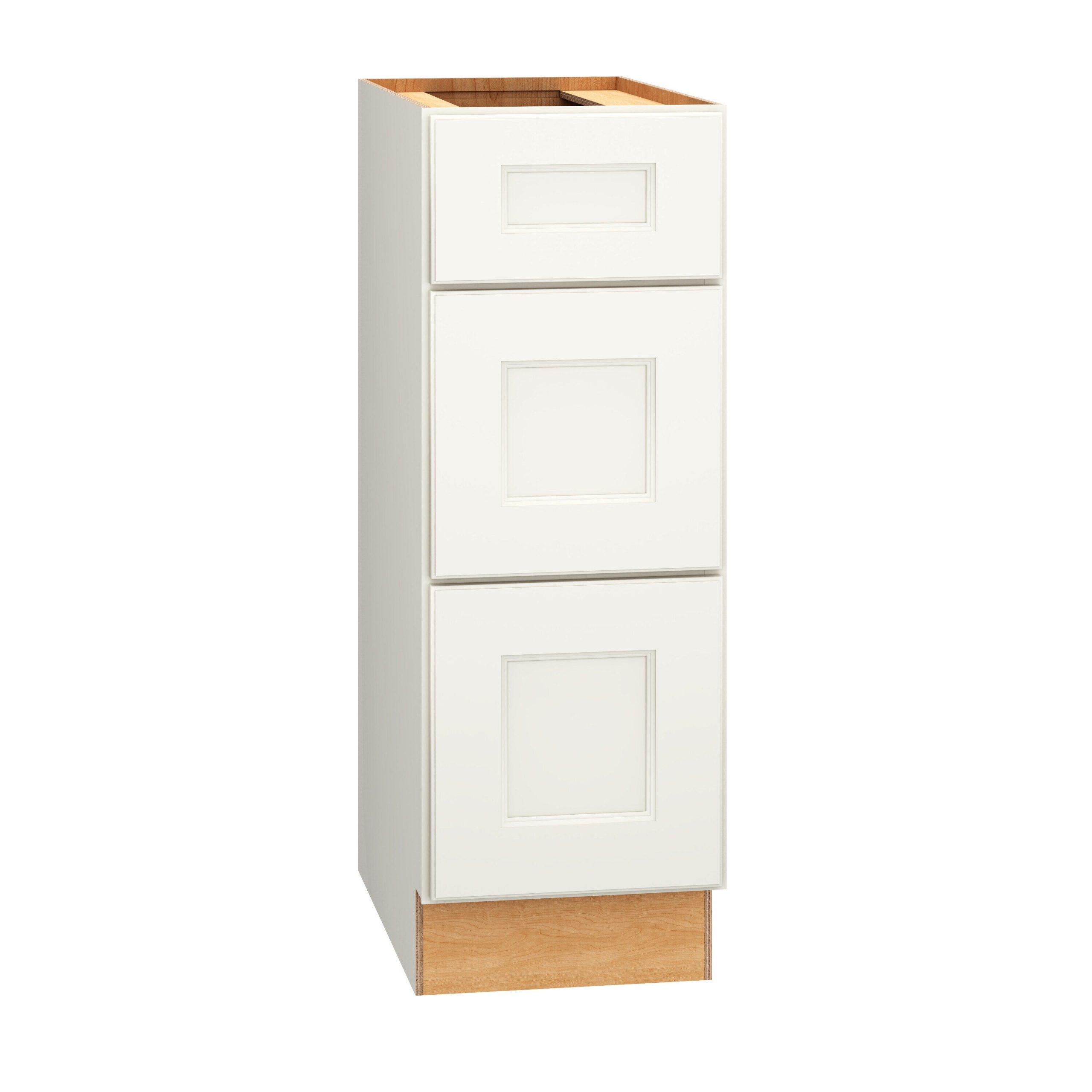Diamond Express Macaulay 12-in W x 34.5-in H x 21-in D White 3-Drawer Wood Wall-mount Cabinet Banks