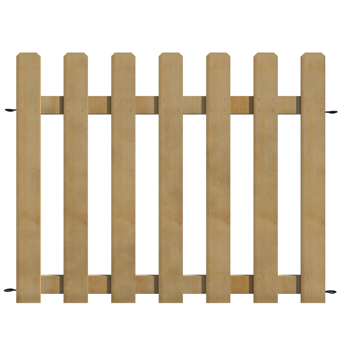 YARDLINK 2.83-ft x 3.79-ft Cedar Dog Ear Spaced Picket No Dig Fence Panel