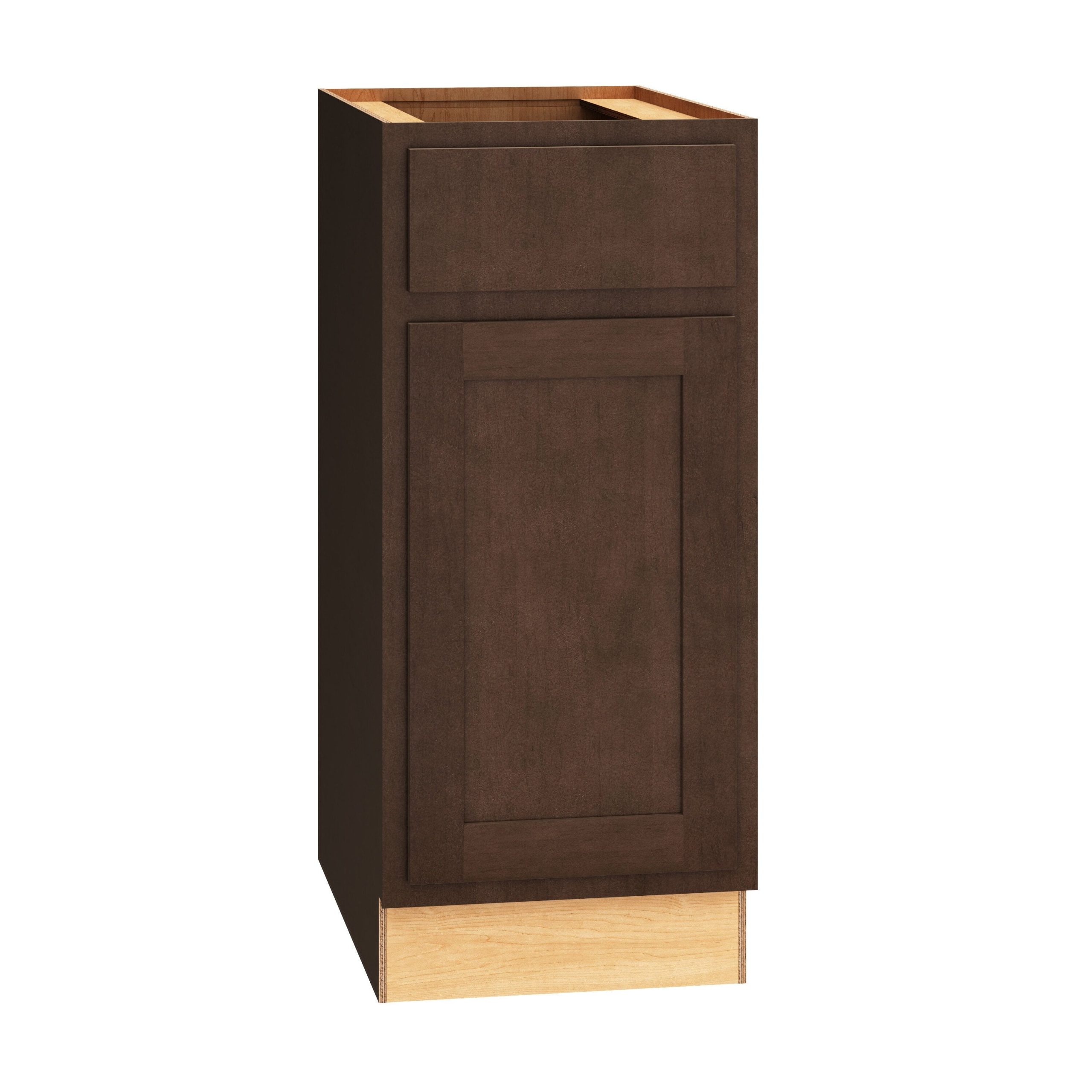 Diamond Express Jamestown 15-in W x 34.5-in H x 24-in D Thatch Partial Overlay 1-Drawer Base Fully Assembled Plywood Cabinet (Recessed Panel Shaker Style)