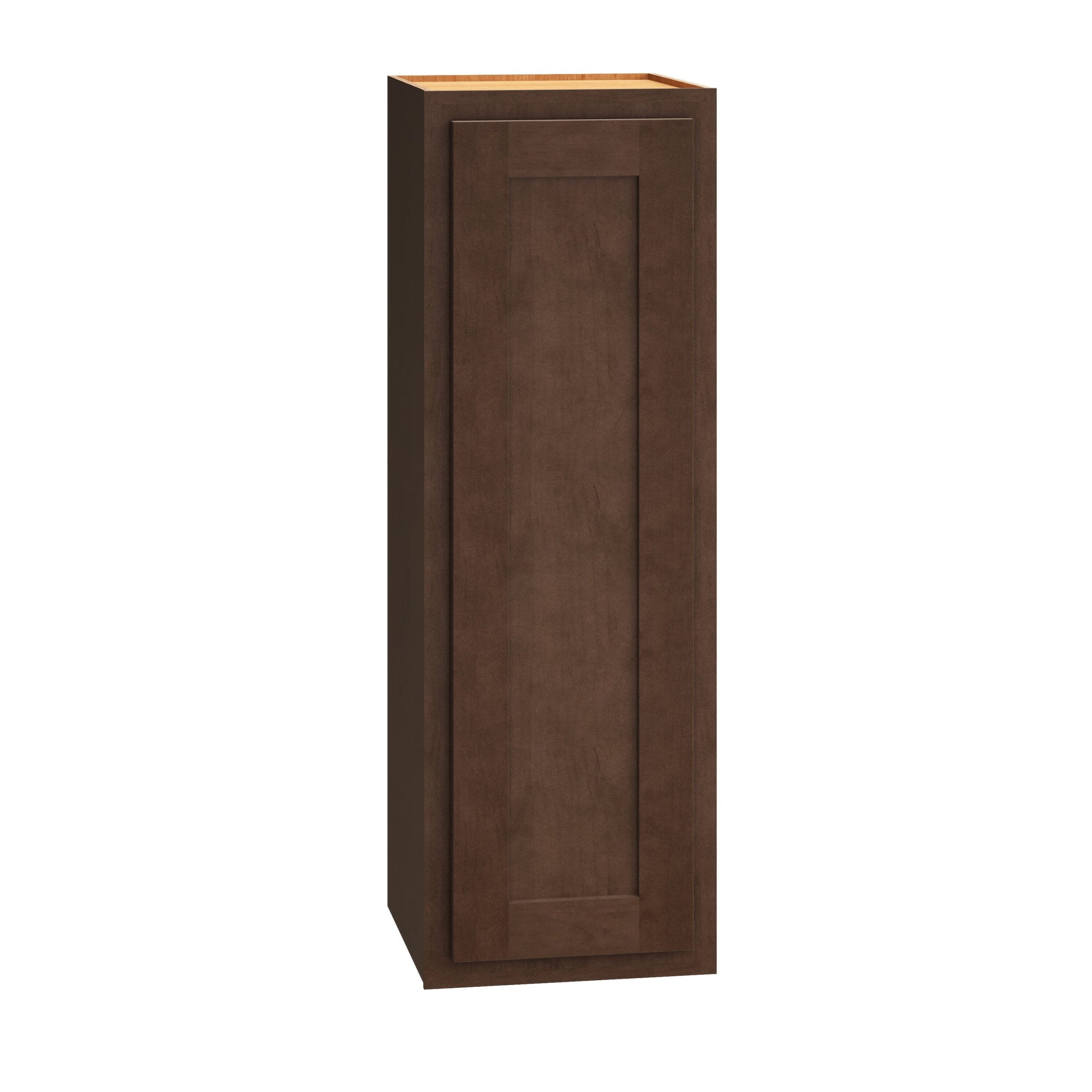 Diamond Express Jamestown 12-in W x 36-in H x 12-in D Thatch Partial Overlay Wall Fully Assembled Plywood Cabinet (Recessed Panel Shaker Door Style)