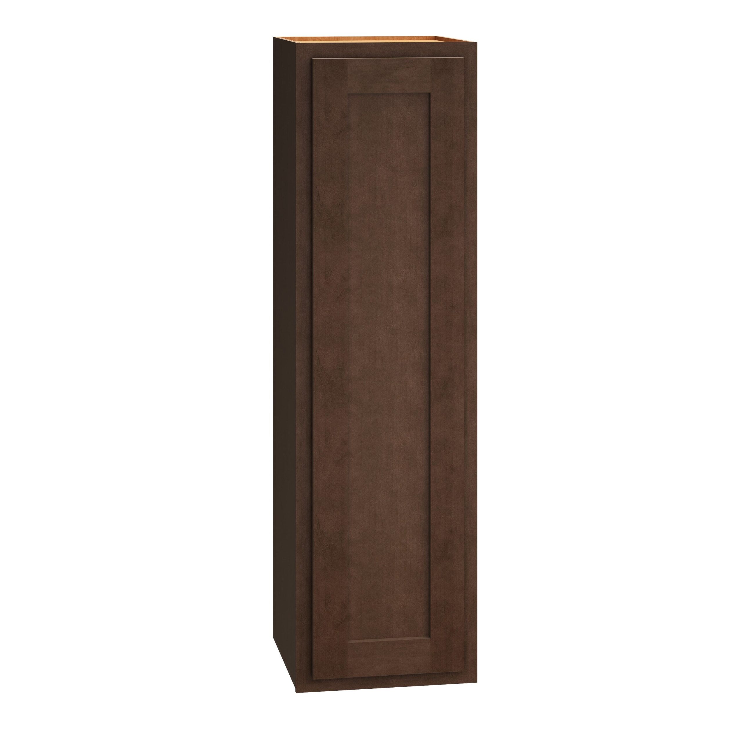 Diamond Express Jamestown 12-in W x 42-in H x 12-in D Thatch Partial Overlay Wall Fully Assembled Plywood Cabinet (Recessed Panel Shaker Door Style)