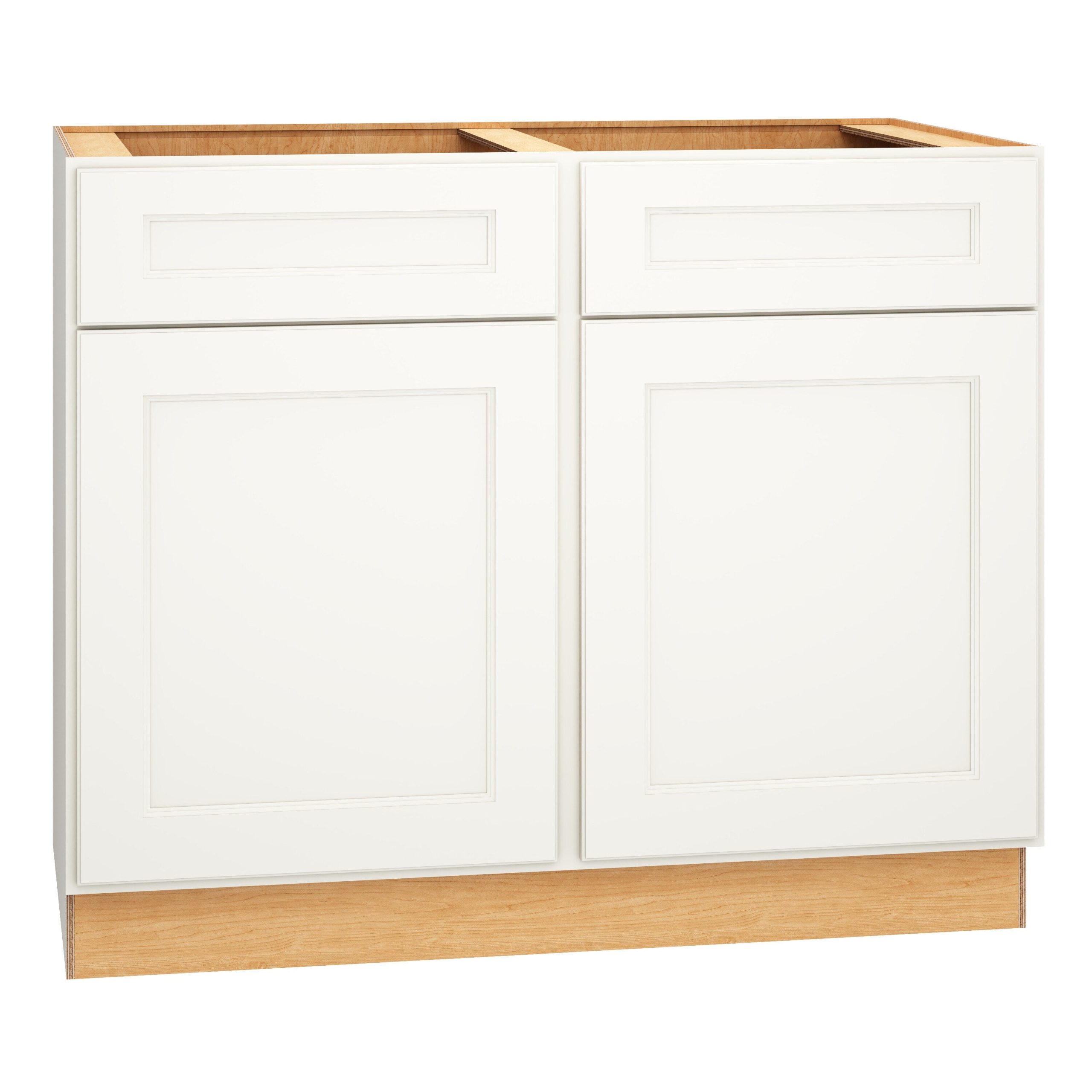 Diamond Express Macaulay 42-in W x 34.5-in H x 24-in D White 1-Drawer Base Fully Assembled Plywood Cabinet (Recessed Panel Square Style)