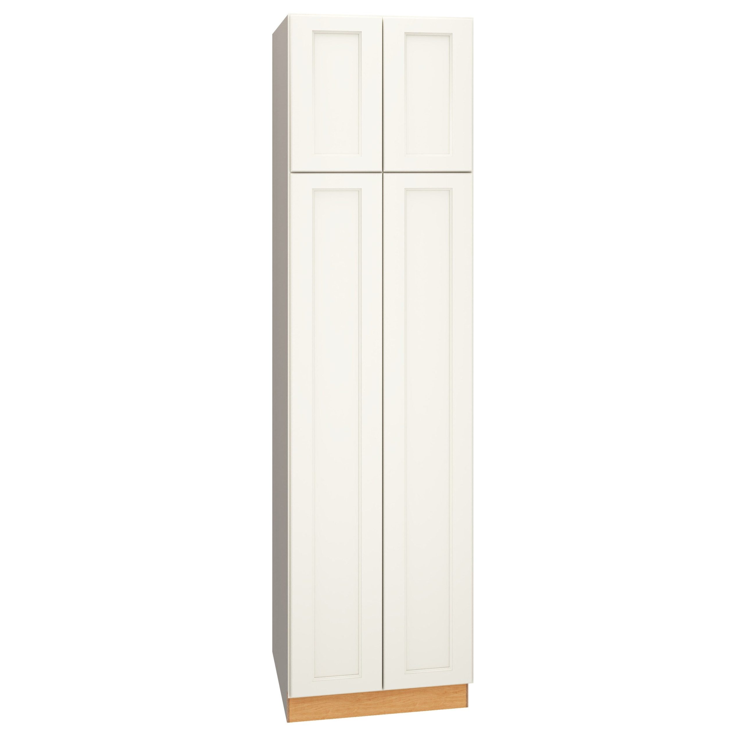 Diamond Express Macaulay 24-in W x 90-in H x 24-in D White Pantry Fully Assembled Plywood Cabinet (Recessed Panel Square Door Style)