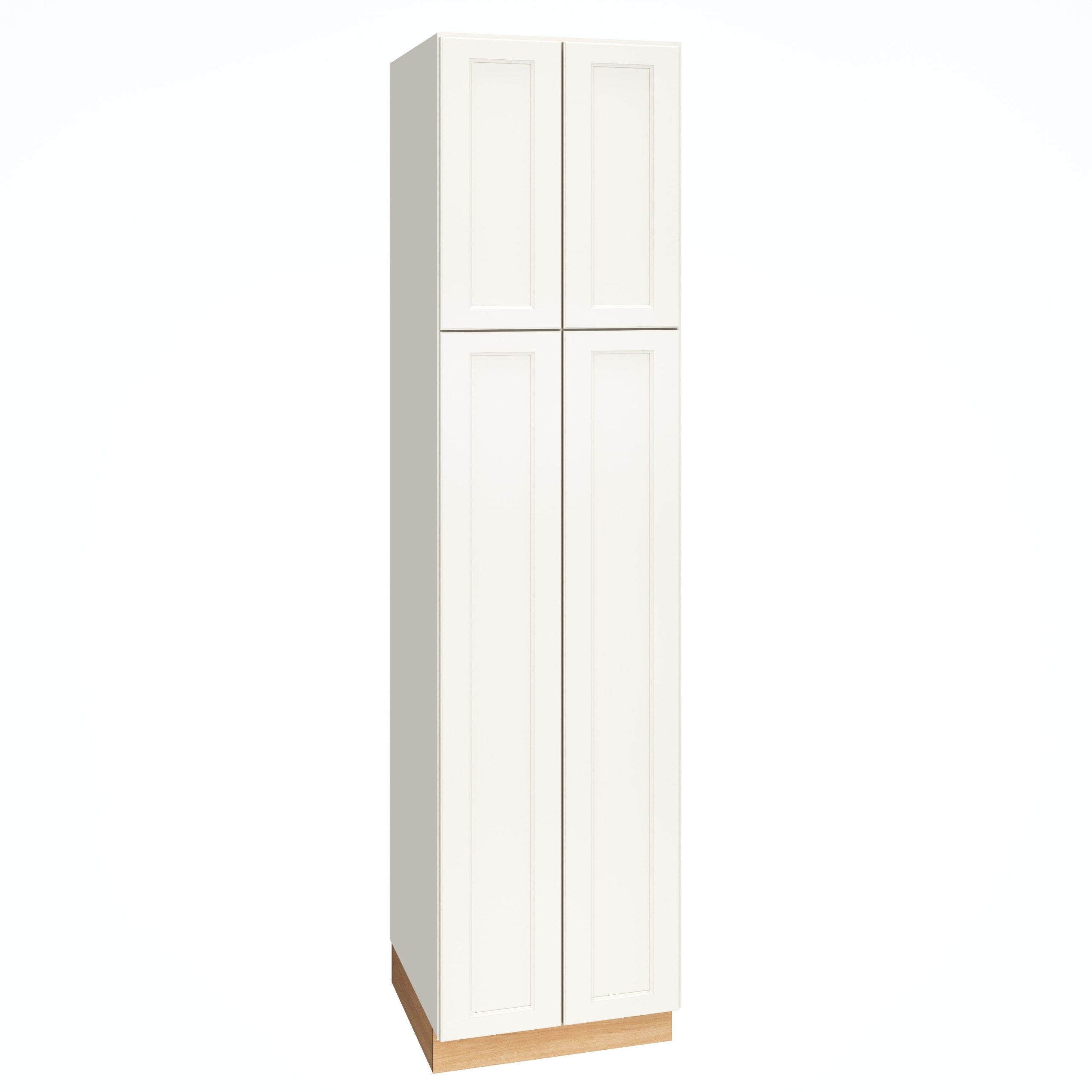 Diamond Express Macaulay 24-in W x 93-in H x 24-in D White Pantry Fully Assembled Plywood Cabinet (Recessed Panel Square Door Style)
