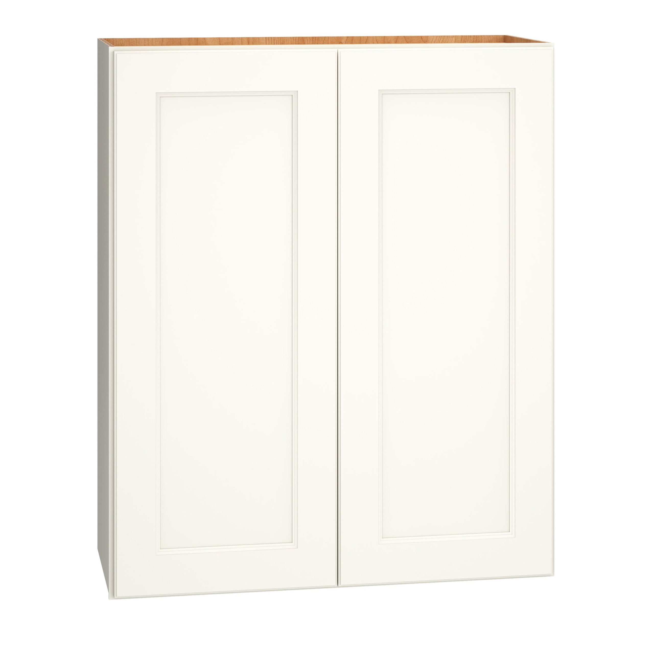 Diamond Express Macaulay 30-in W x 36-in H x 12-in D White Wall Fully Assembled Plywood Cabinet (Recessed Panel Square Door Style)
